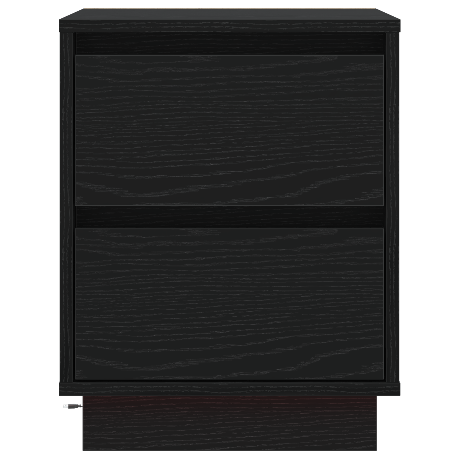 Bedside Cabinet with LED Lights Black 39x34.5x50 cm - Image 7