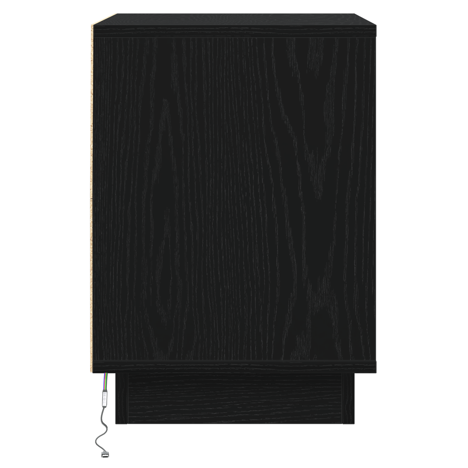 Bedside Cabinet with LED Lights Black 39x34.5x50 cm - Image 8