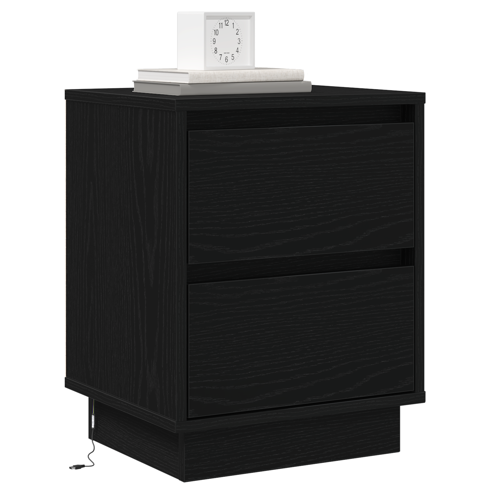 Bedside Cabinets with LED Lights 2 pcs Black 39x34.5x50 cm - Image 3