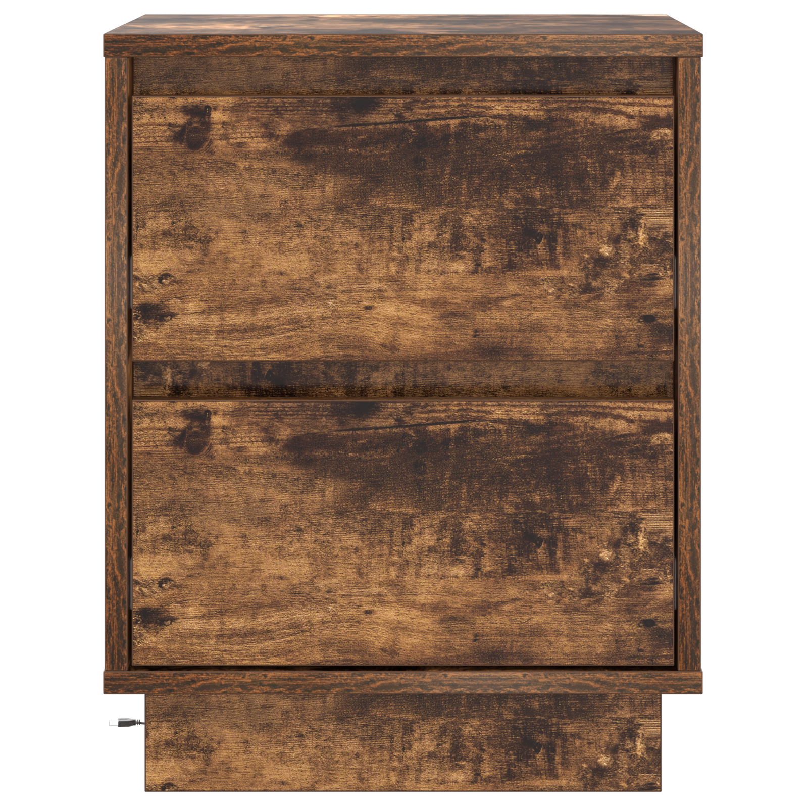 Bedside Cabinet with LED Lights Smoked Oak 39x34.5x50 cm - Image 6