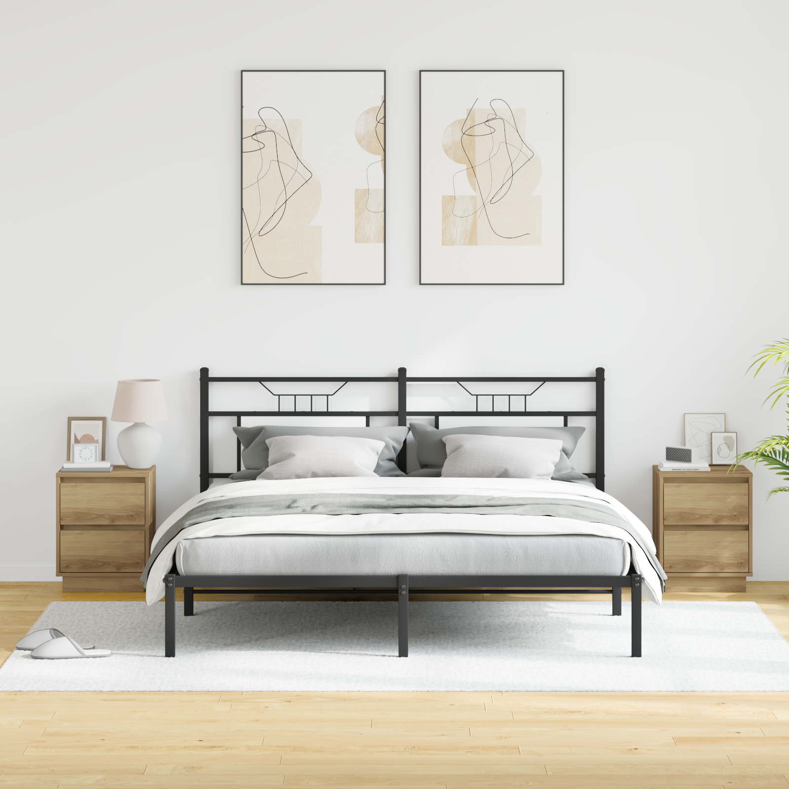 Bedside Cabinets with LED Lights 2 pcs Artisan Oak 39x34.5x50 cm - Image 5