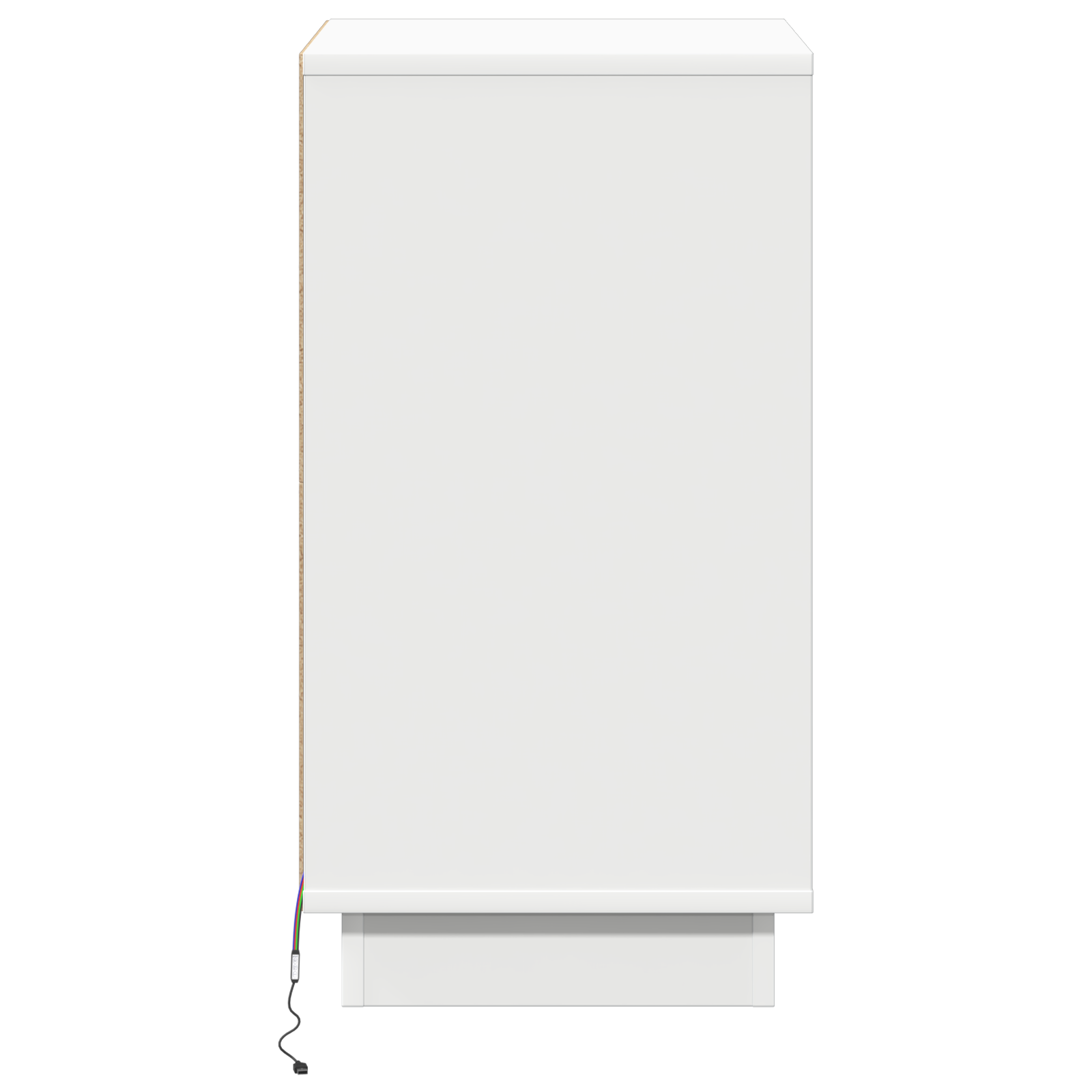 Bedside Cabinet with LED White 39x34.5x65 cm Engineered Wood - Image 7