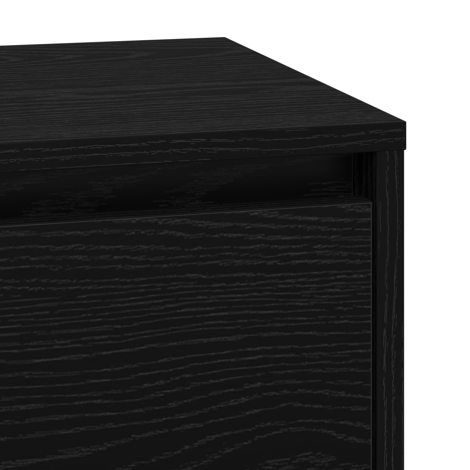 Bedside Cabinet with LED Black Oak 39x34.5x65 cm Engineered Wood - Image 9