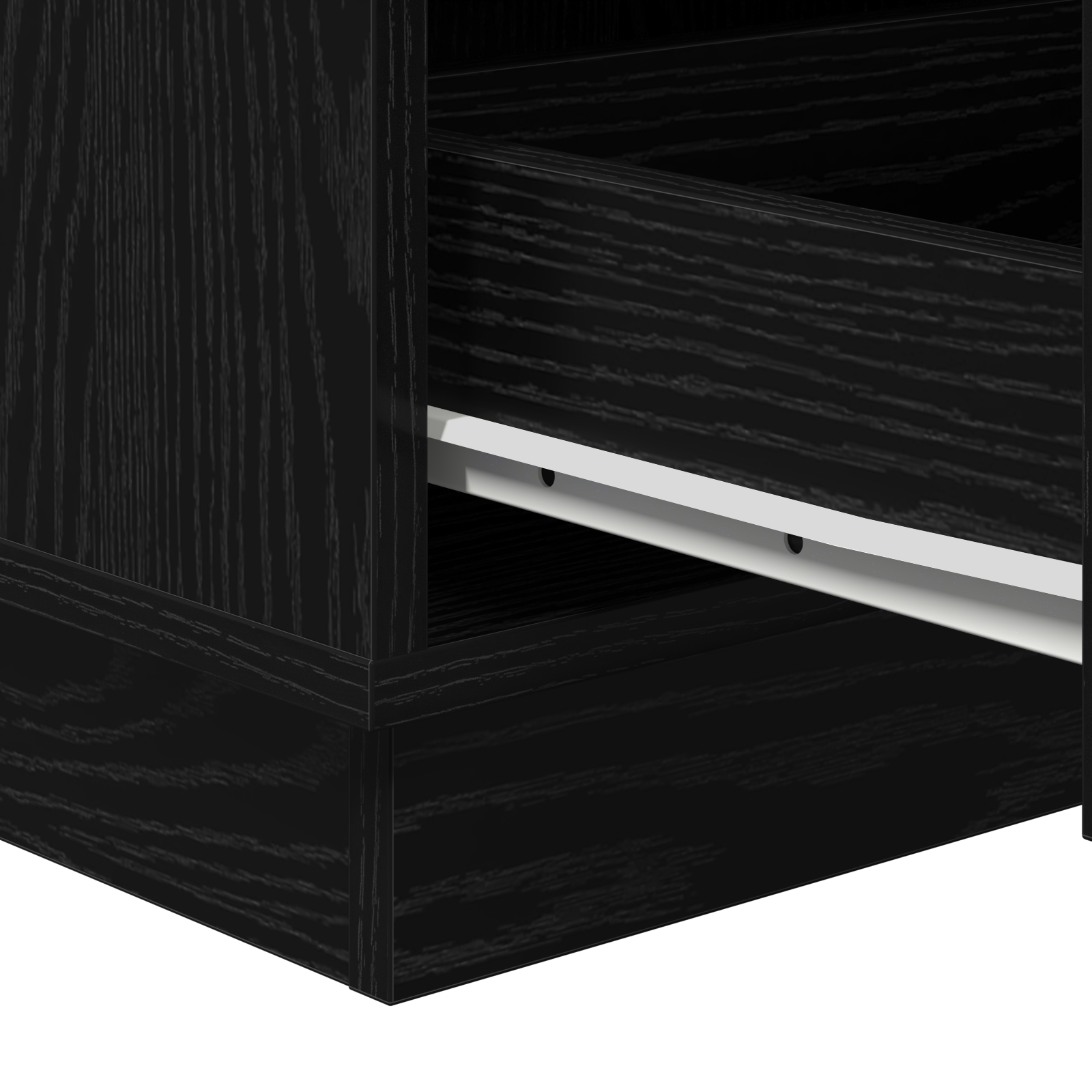 Bedside Cabinet with LED Black Oak 39x34.5x65 cm Engineered Wood - Image 10