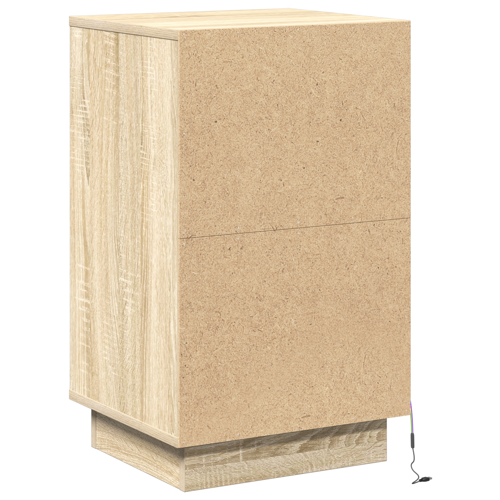 Bedside Cabinet with LED Sonoma Oak 39x34,5x65 cm Engineered Wood - Image 8