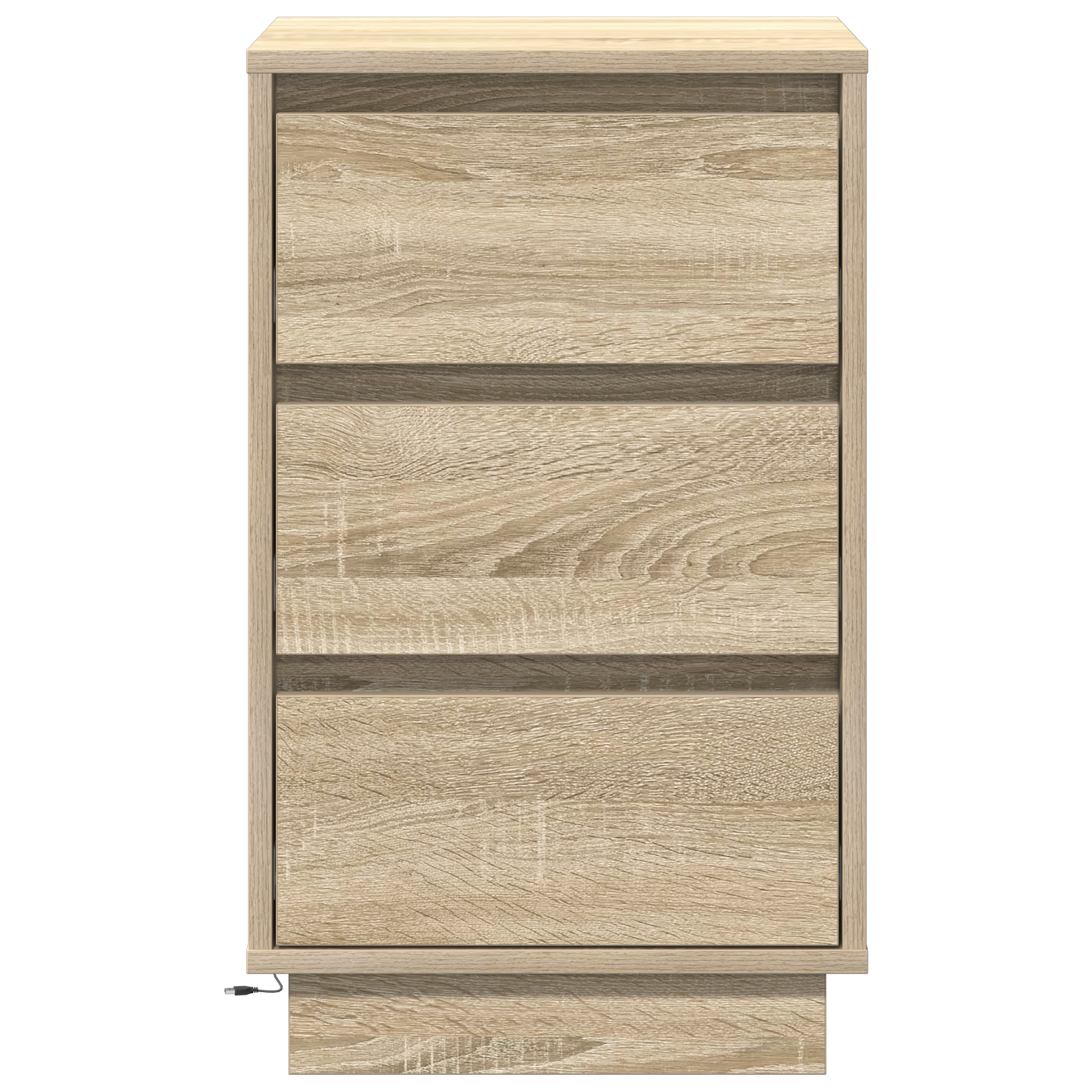 Bedside Cabinet with LED Sonoma Oak 39x34,5x65 cm Engineered Wood - Image 6
