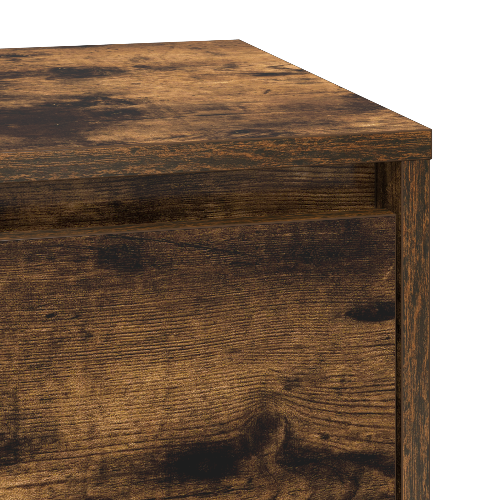 Bedside Cabinet with LED Smoked Oak 39x34.5x65 cm Engineered Wood - Image 9