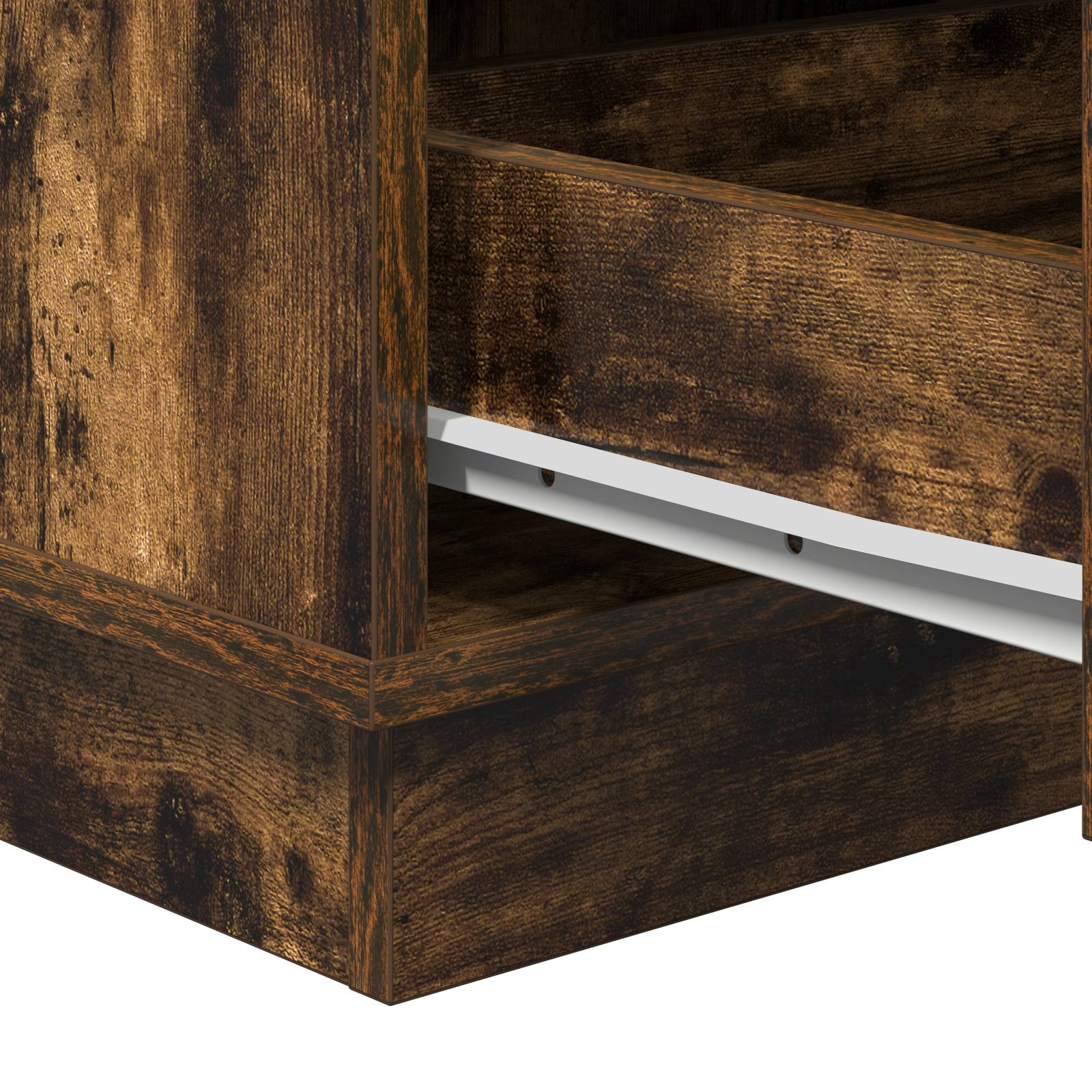 Bedside Cabinet with LED Smoked Oak 39x34.5x65 cm Engineered Wood - Image 10