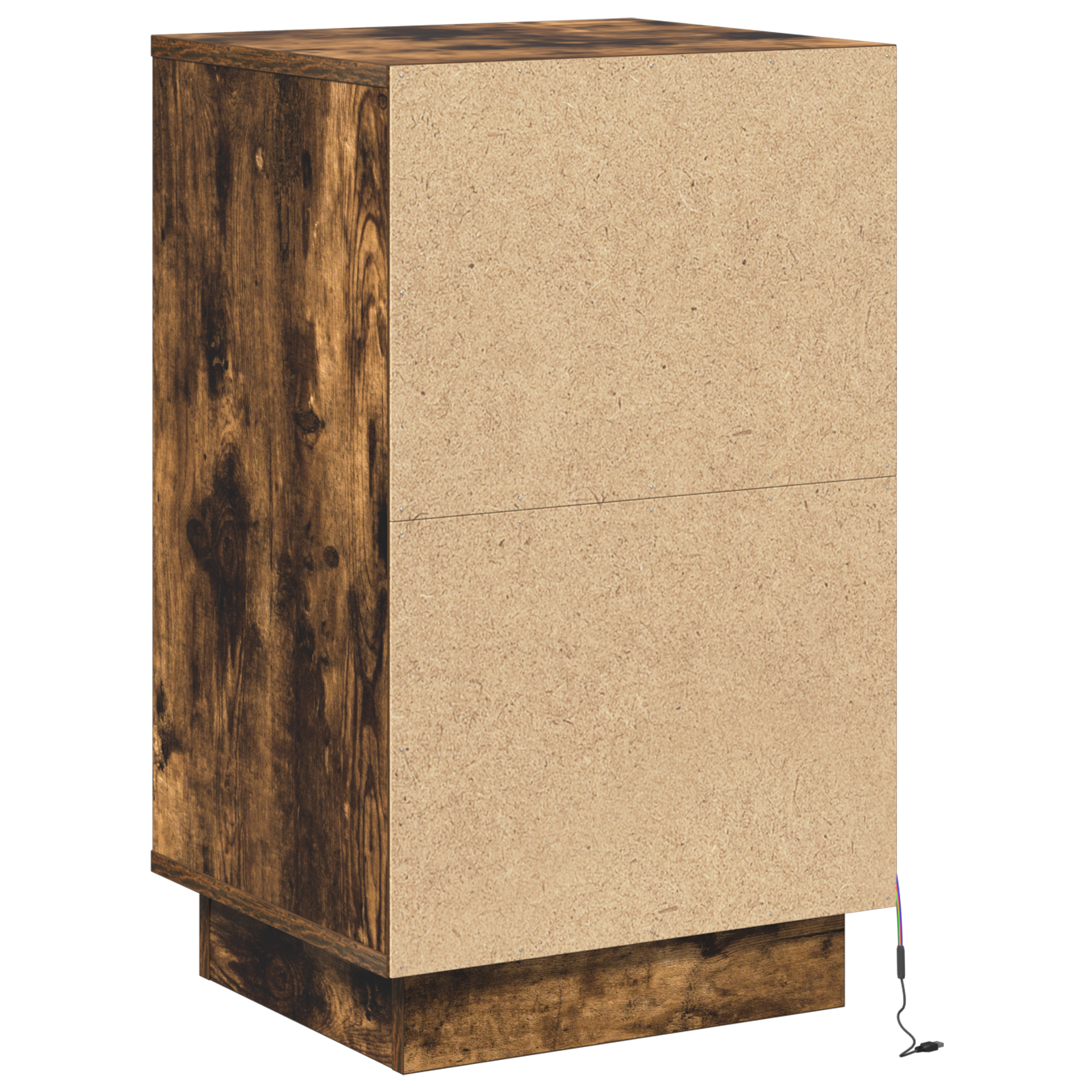 Bedside Cabinet with LED Smoked Oak 39x34.5x65 cm Engineered Wood - Image 8