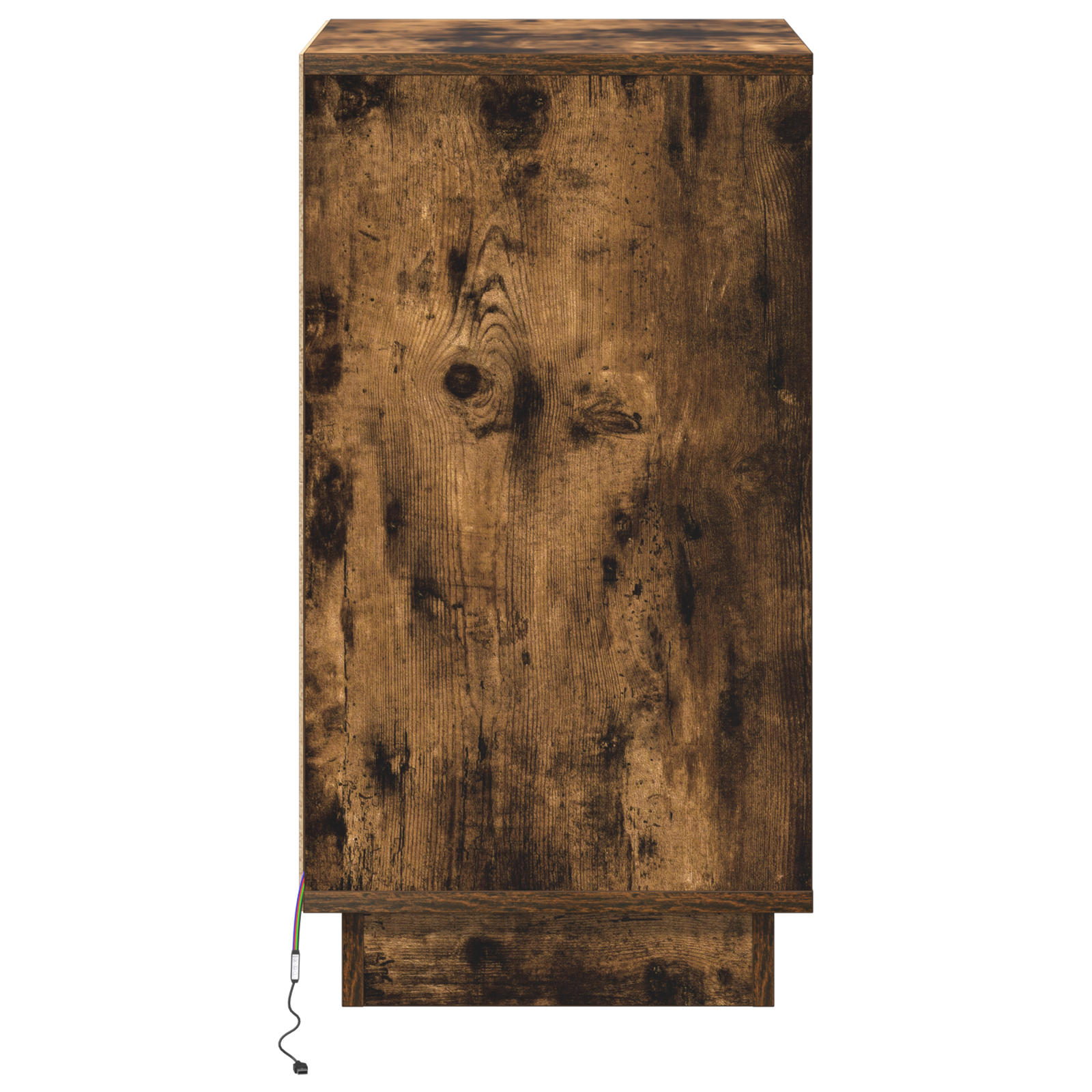 Bedside Cabinet with LED Smoked Oak 39x34.5x65 cm Engineered Wood - Image 7