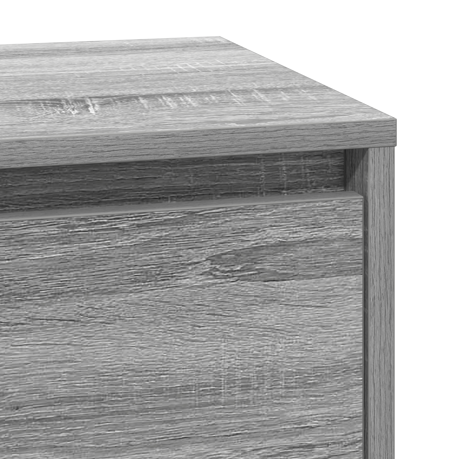 Bedside Cabinet with LED Grey Sonoma 39x34.5x65 cm Engineered Wood - Image 9