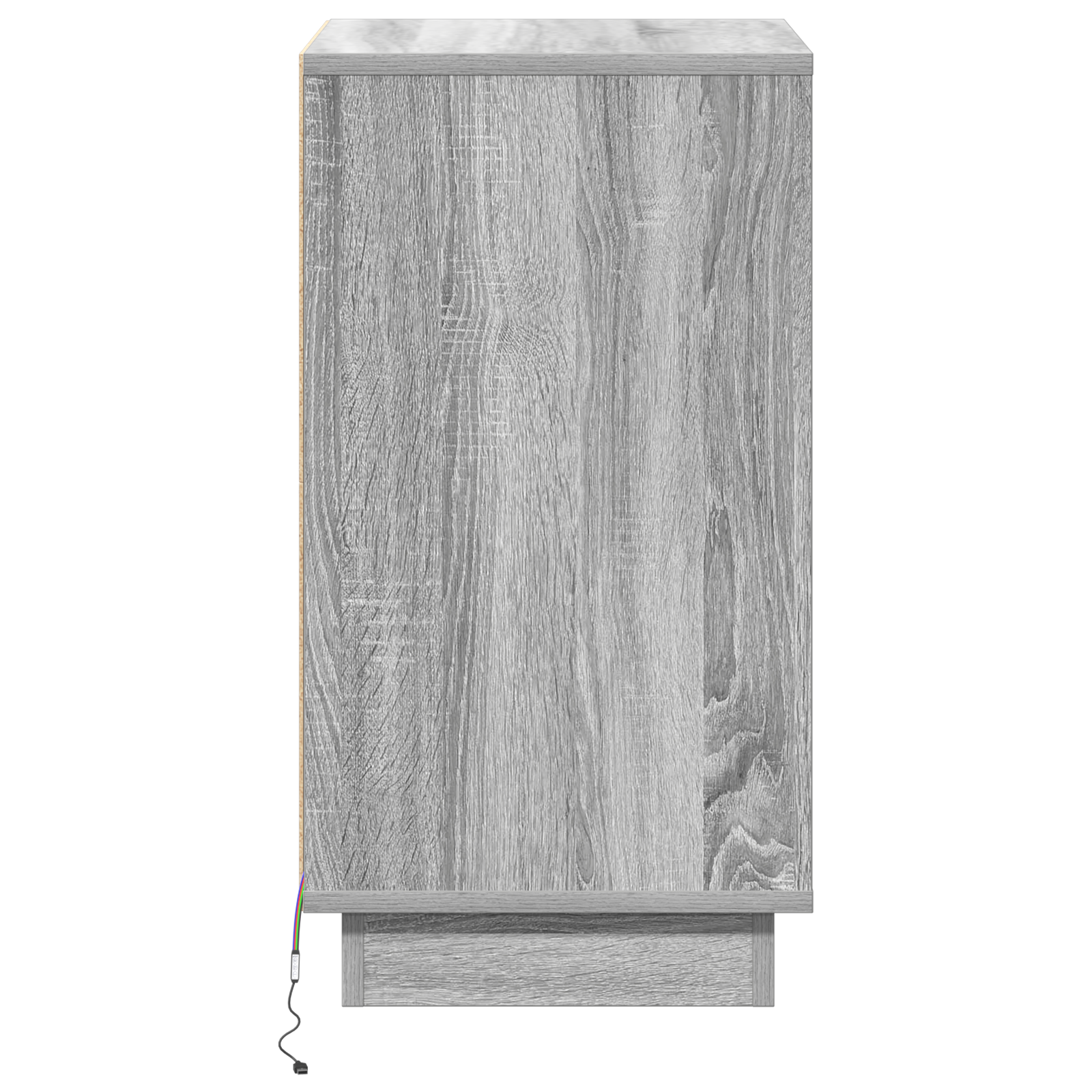Bedside Cabinet with LED Grey Sonoma 39x34.5x65 cm Engineered Wood - Image 7