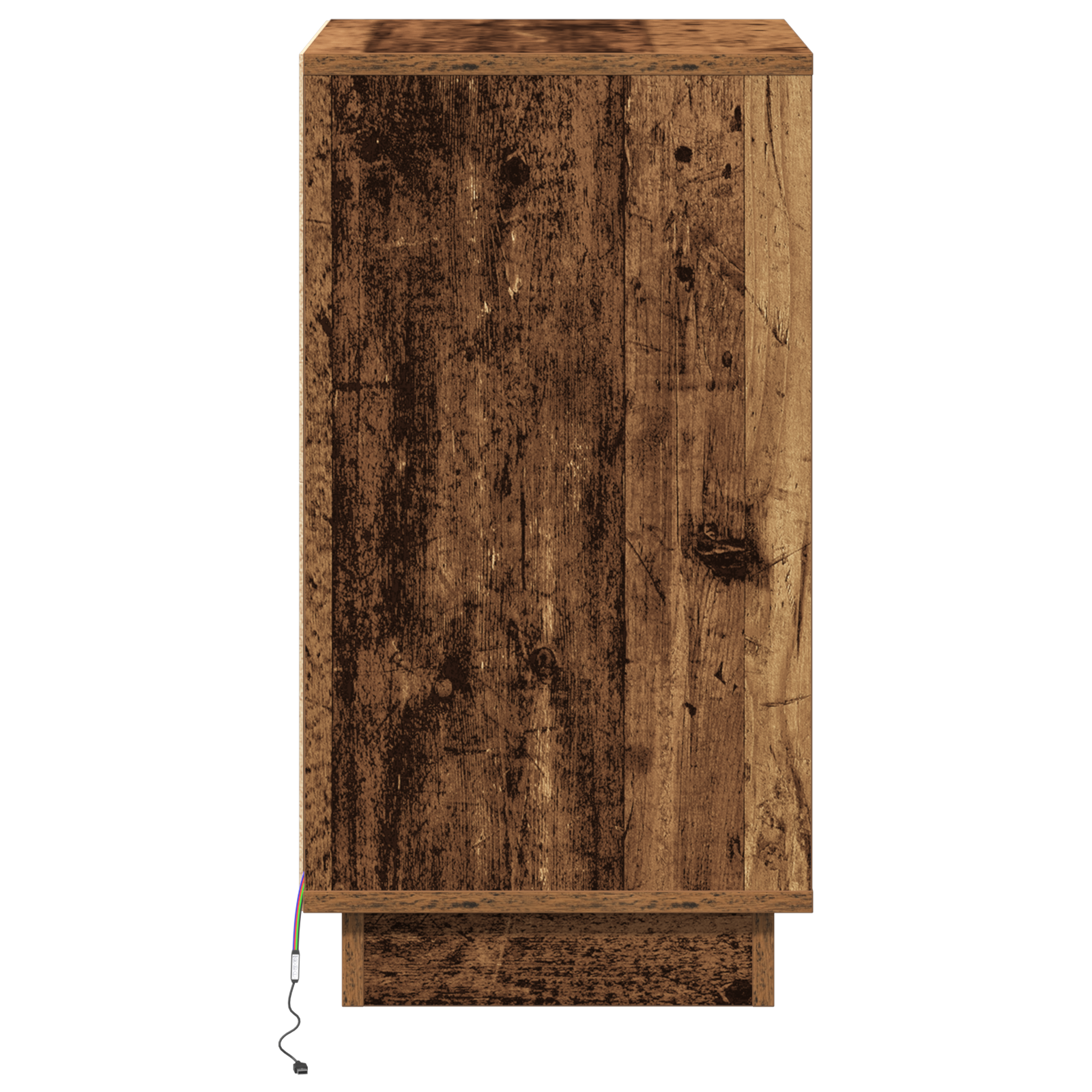 Bedside Cabinet with LED Old Wood 39x34.5x65 cm Engineered Wood - Image 7