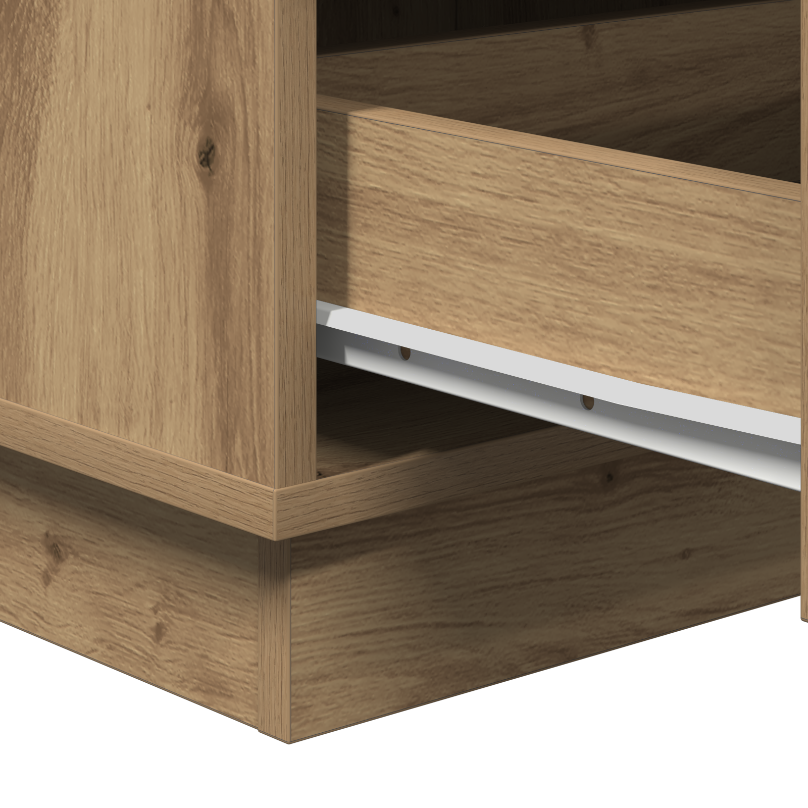 Bedside Cabinet with LED Artisan Oak 39x34.5x65 cm Engineered Wood - Image 10
