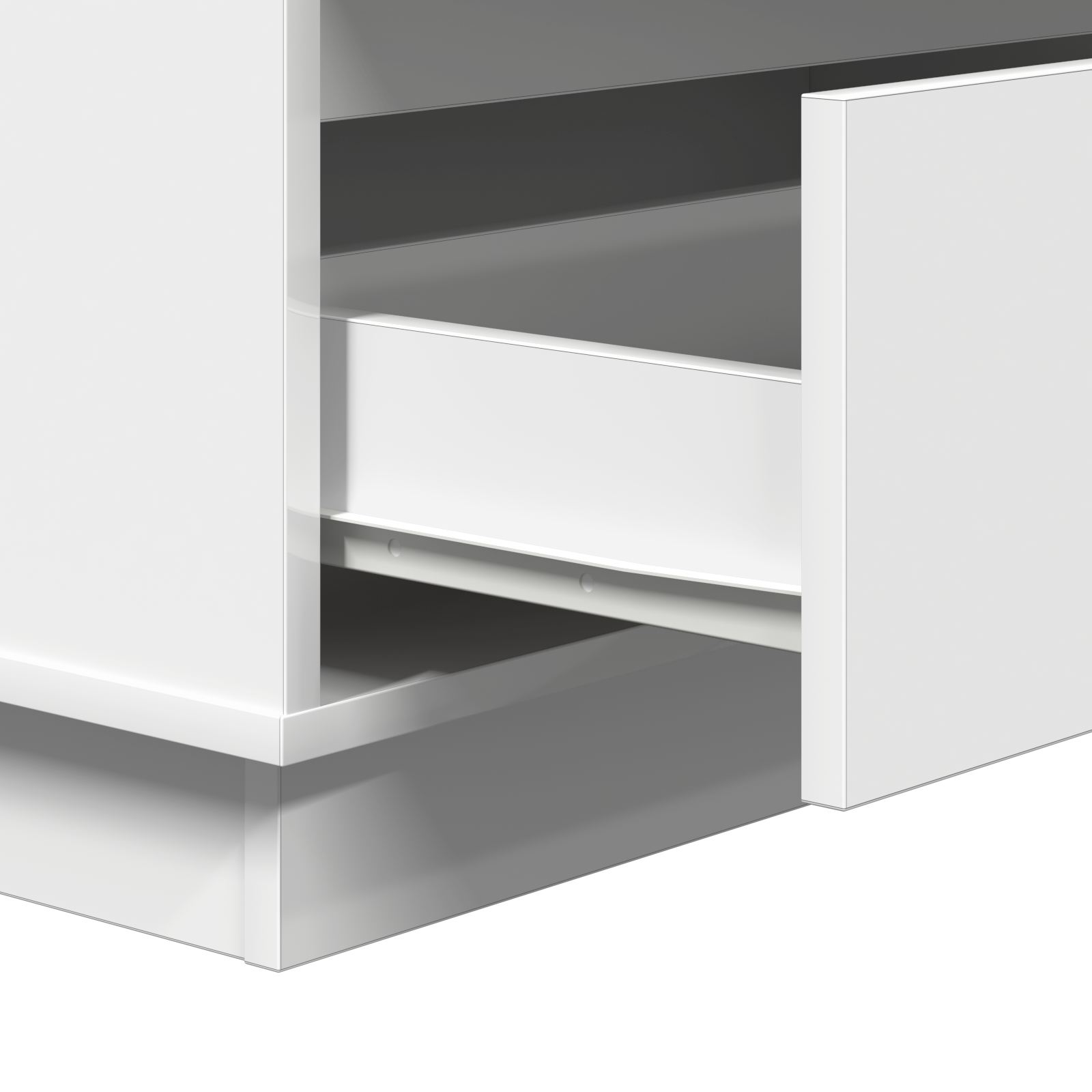 Bedside Cabinet with LED White 71x34,5x75 cm Engineered Wood - Image 8