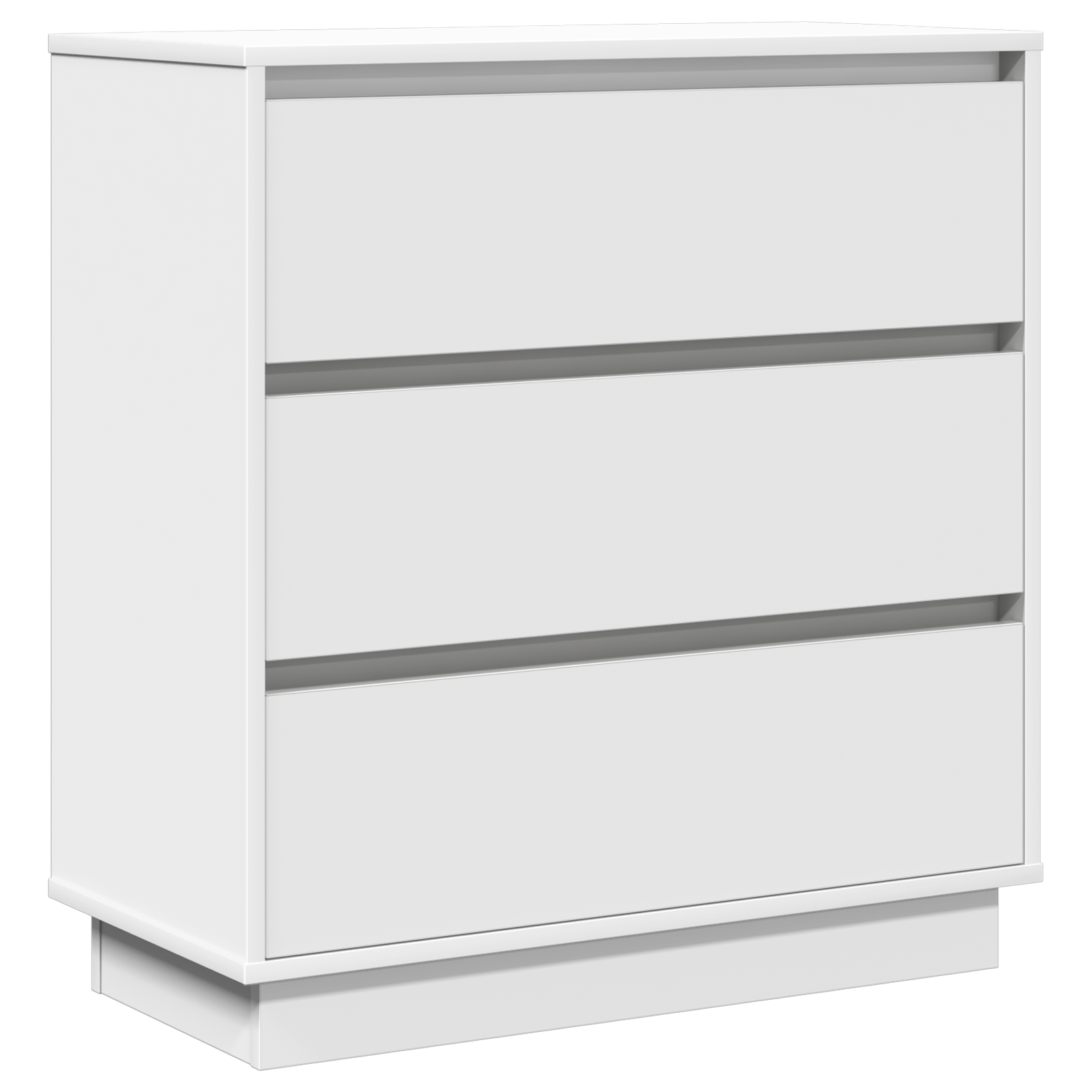 Bedside Cabinet with LED White 71x34,5x75 cm Engineered Wood - Image 2