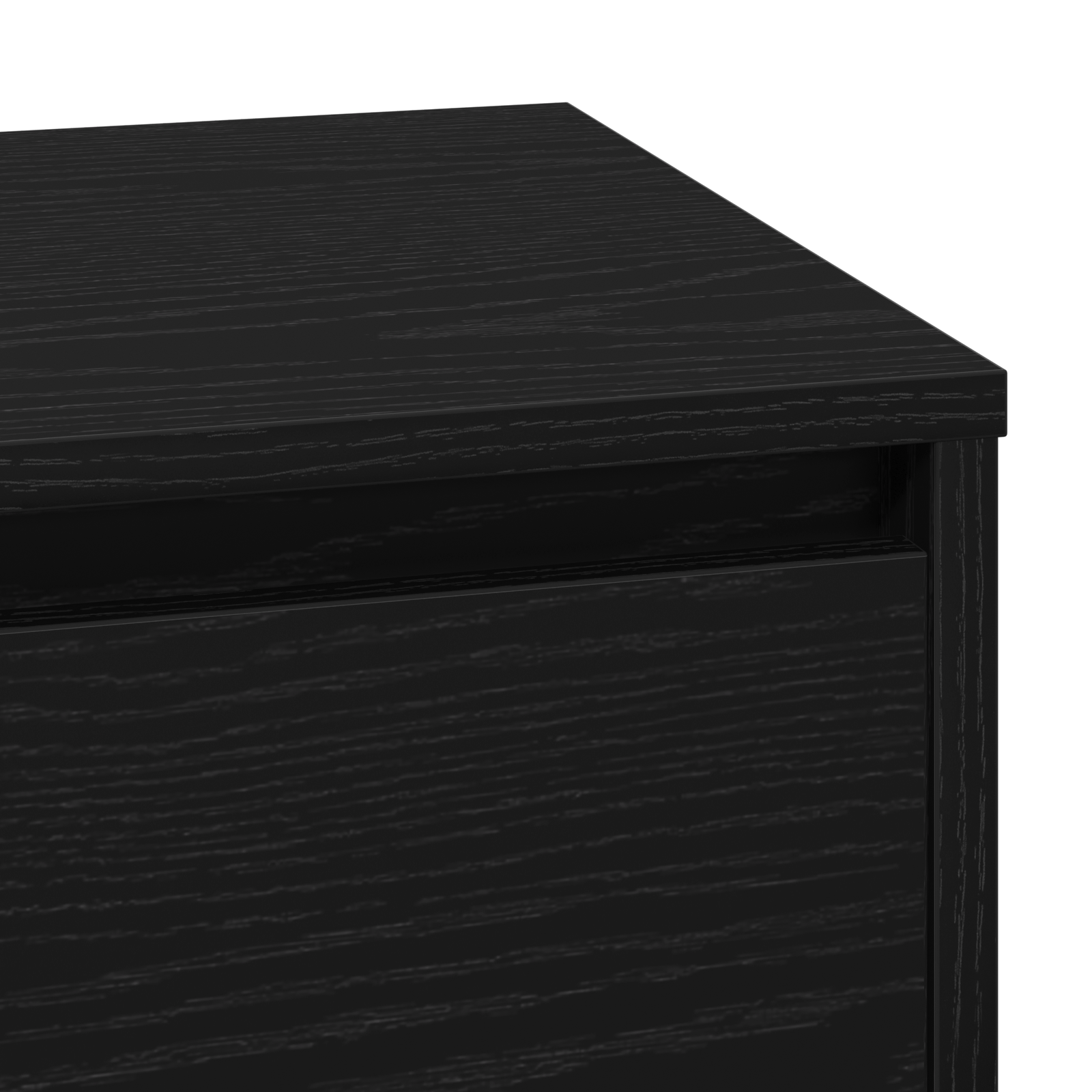 Bedside Cabinet with LED Black Oak 71x34,5x75 cm Engineered Wood - Image 8