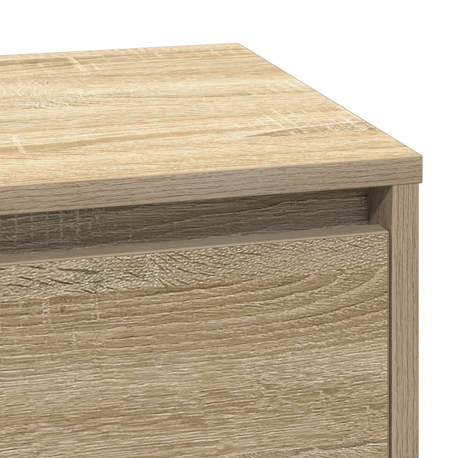Bedside Cabinet with LED Sonoma Oak 71x34,5x75 cm Engineered Wood - Image 9