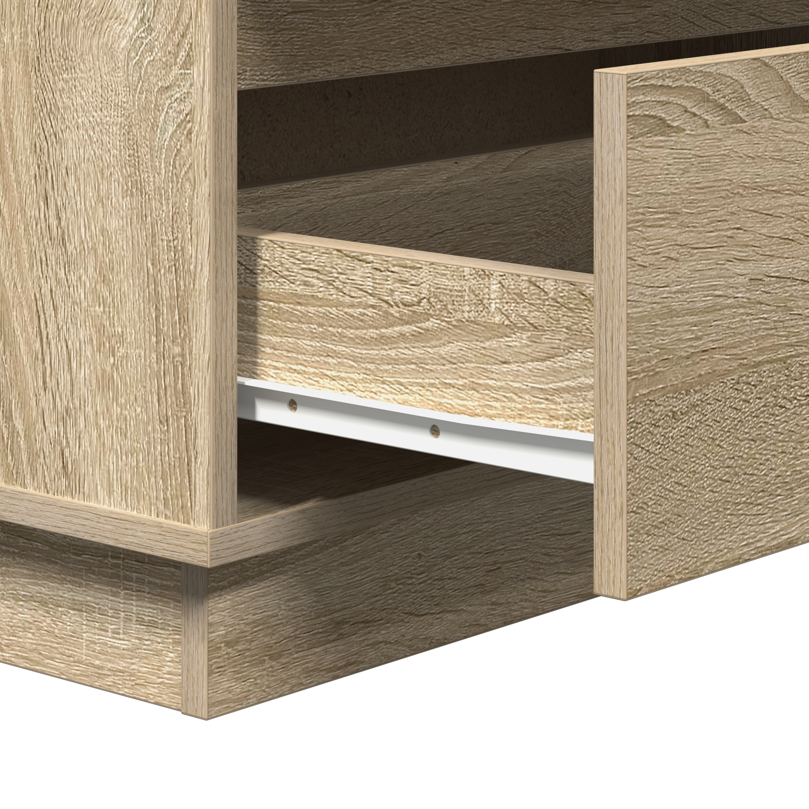 Bedside Cabinet with LED Sonoma Oak 71x34,5x75 cm Engineered Wood - Image 10