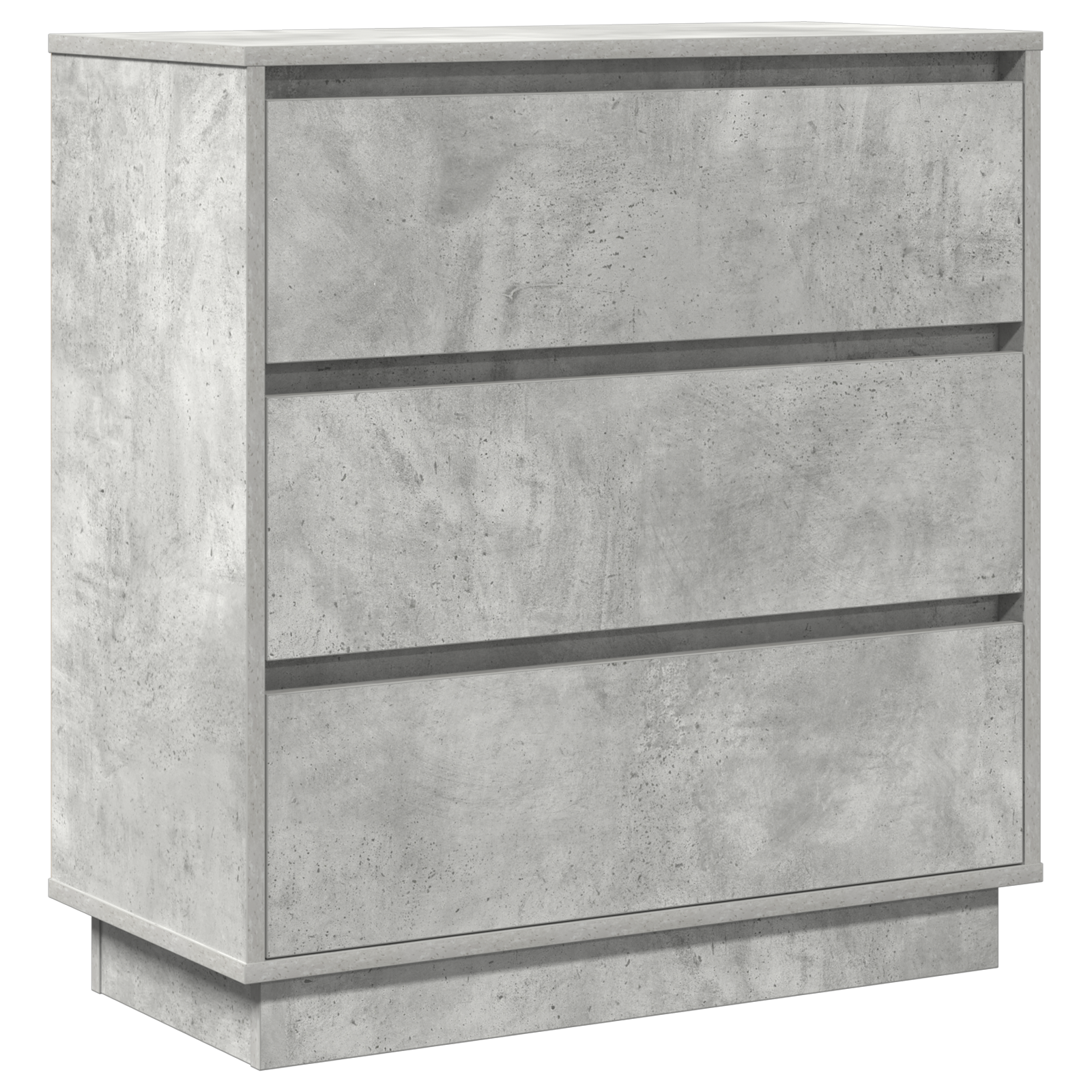 Bedside Cabinet with LED Concrete Grey 71x34,5x75 cm Engineered Wood - Image 2