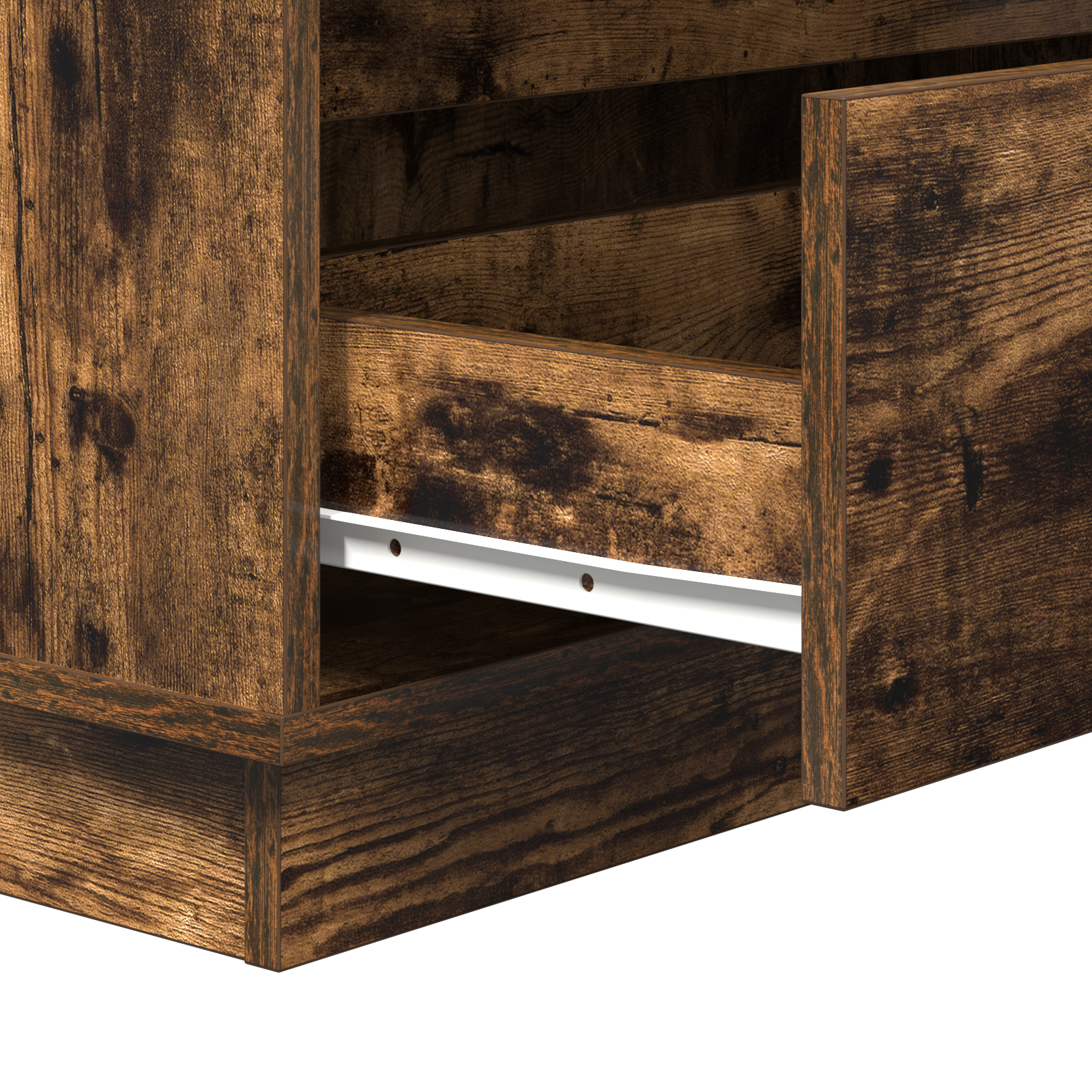 Bedside Cabinet with LED Smoked Oak 71x34.5x75 cm Engineered Wood - Image 10