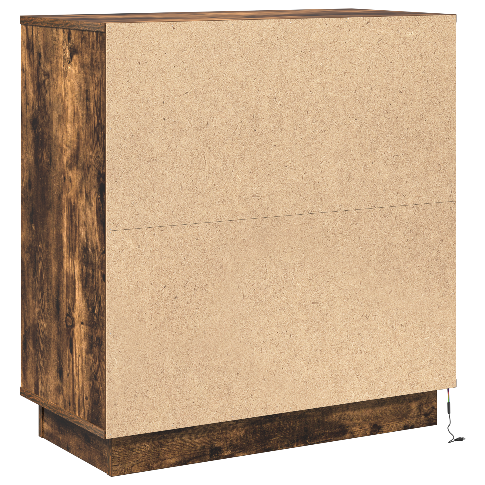 Bedside Cabinet with LED Smoked Oak 71x34.5x75 cm Engineered Wood - Image 6