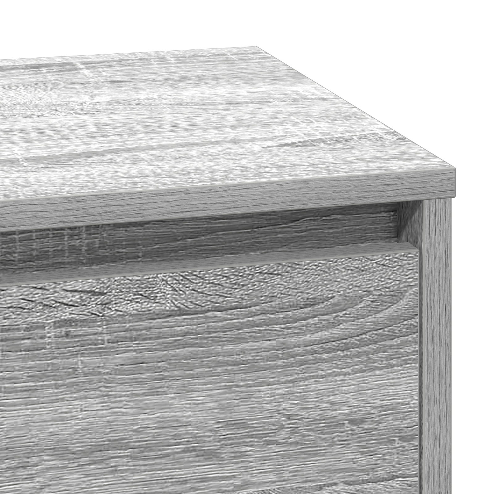 Bedside Cabinet with LED Grey Sonoma 71x34,5x75 cm Engineered Wood - Image 8