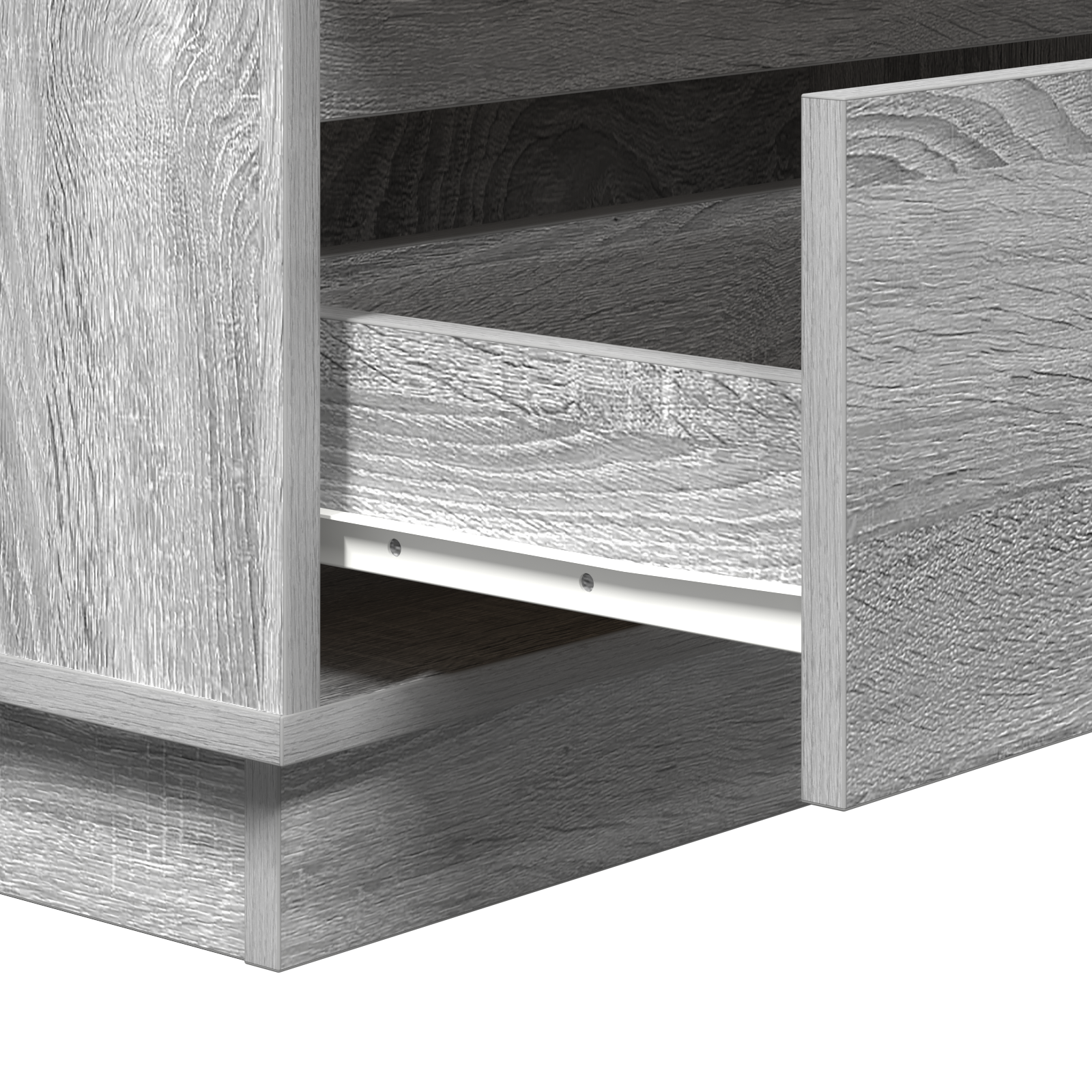 Bedside Cabinet with LED Grey Sonoma 71x34,5x75 cm Engineered Wood - Image 9