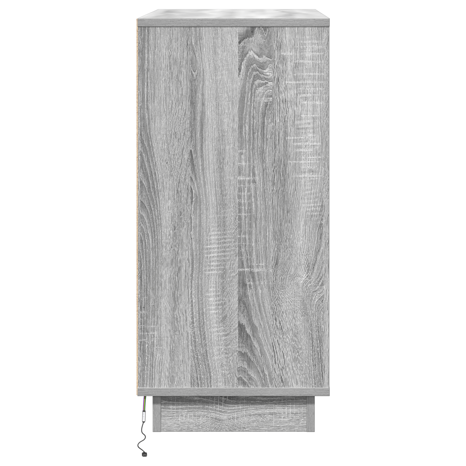 Bedside Cabinet with LED Grey Sonoma 71x34,5x75 cm Engineered Wood - Image 7