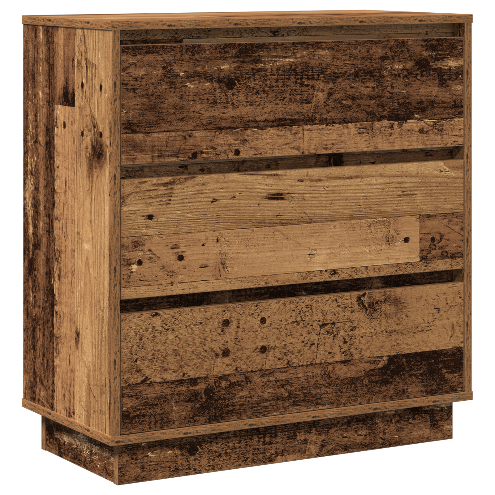 Bedside Cabinet with LED Old Wood 71x34,5x75 cm Engineered Wood - Image 2