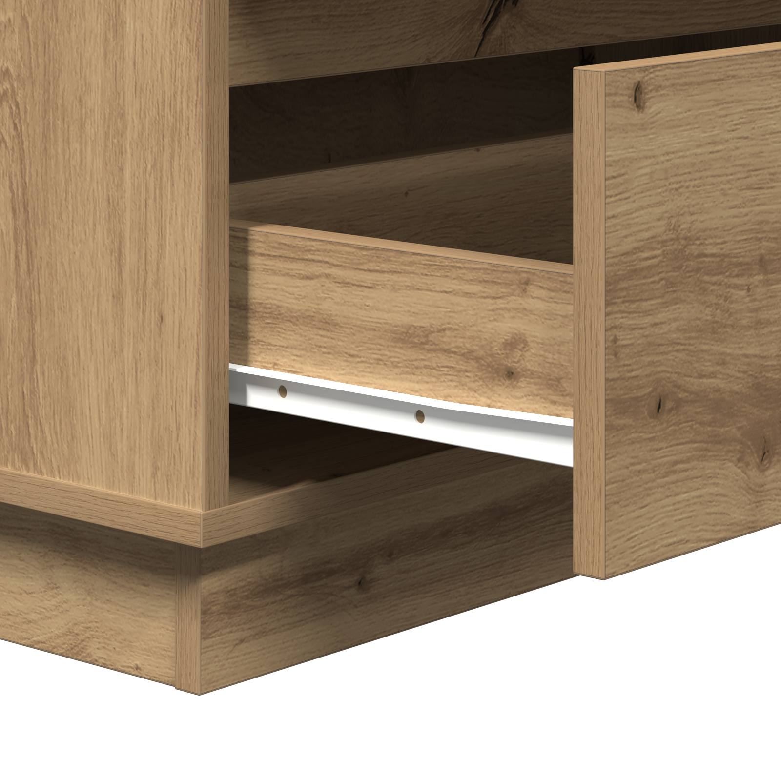 Bedside Cabinet with LED Artisan Oak 71x34,5x75 cm Engineered Wood - Image 10