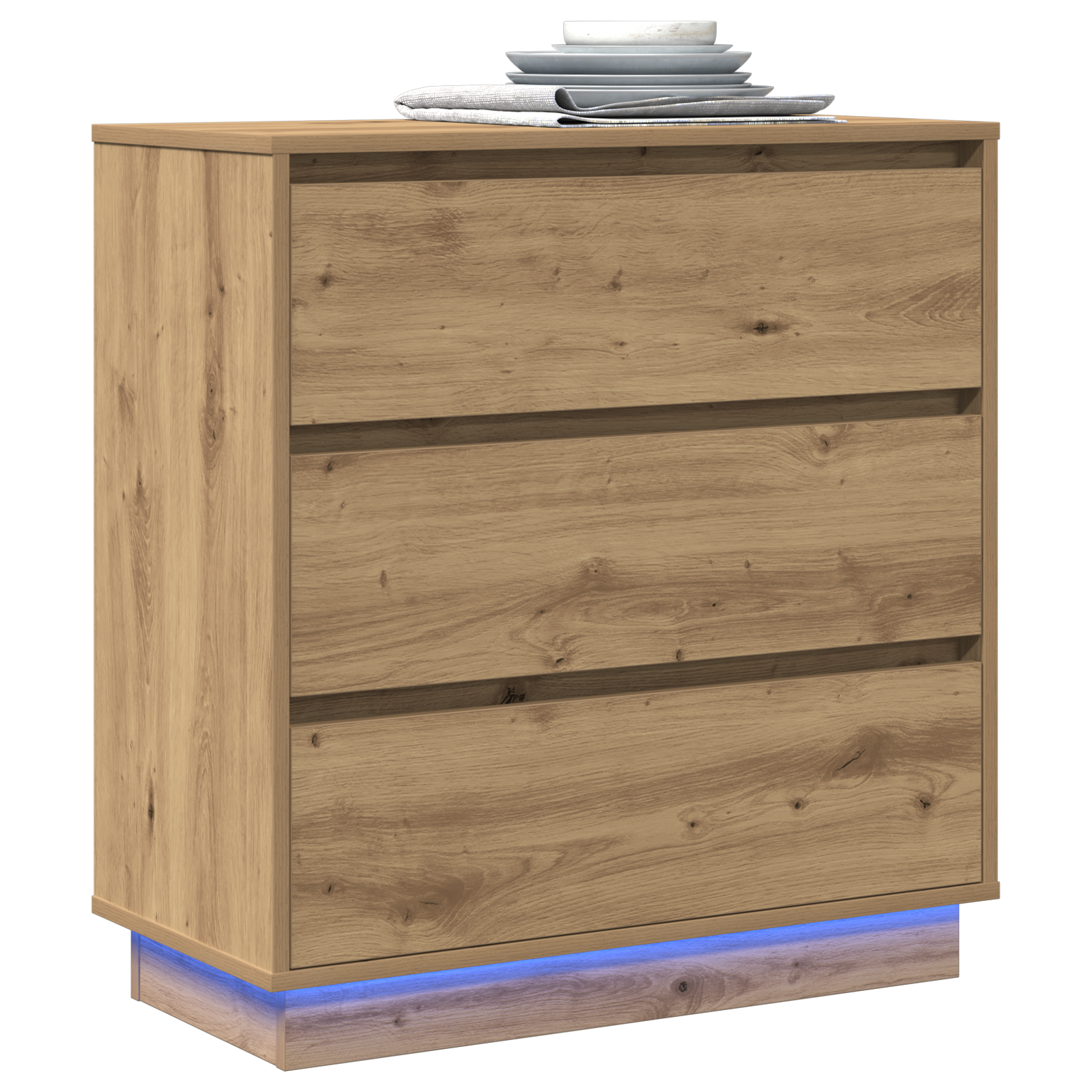 Thumbnail - vidaXL LED Nachttisch Artisan Eiche 71x34,5x75 cm Holzwerkstoff