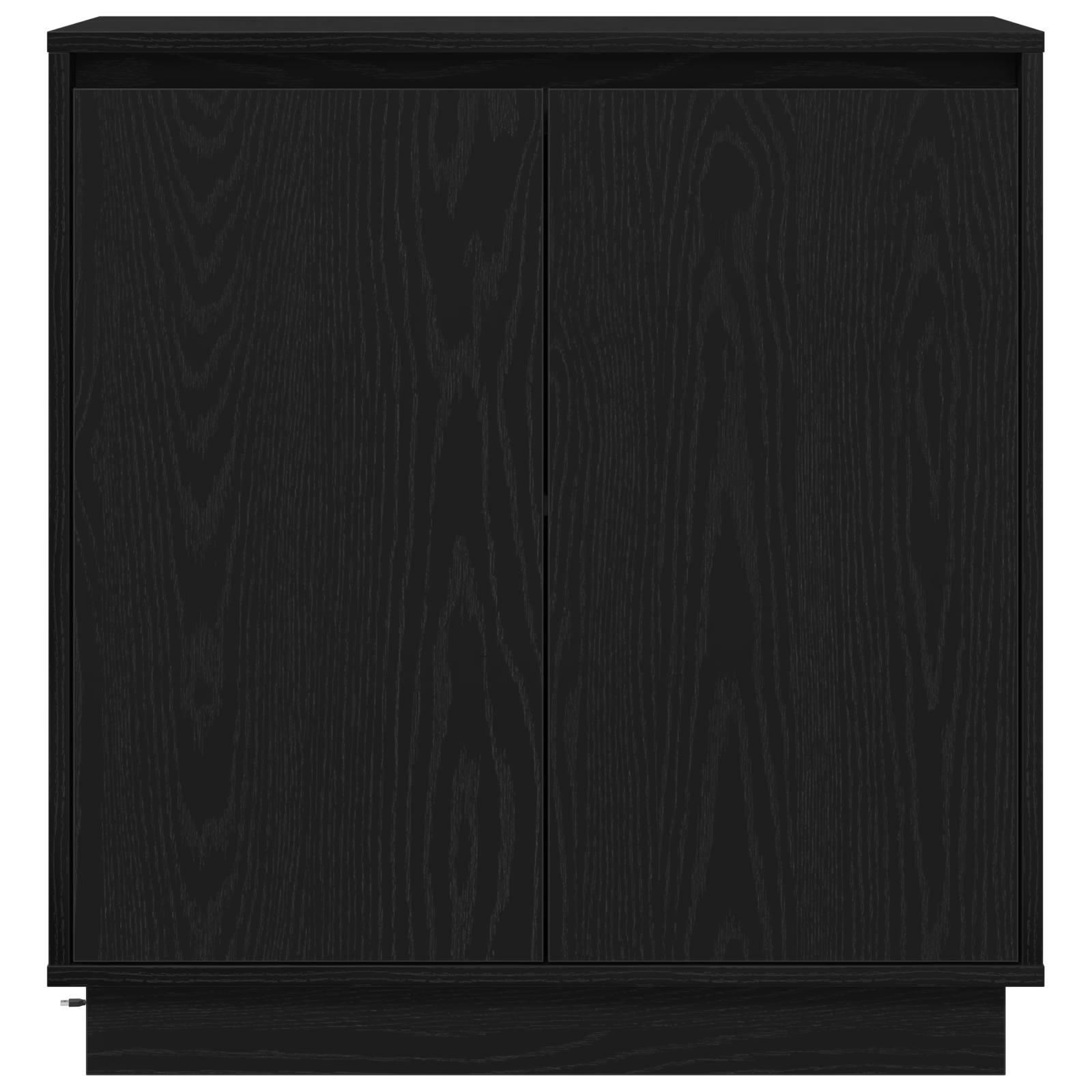 Sideboard with LED Black Oak 71x34.5x75 cm Engineered Wood - Image 7