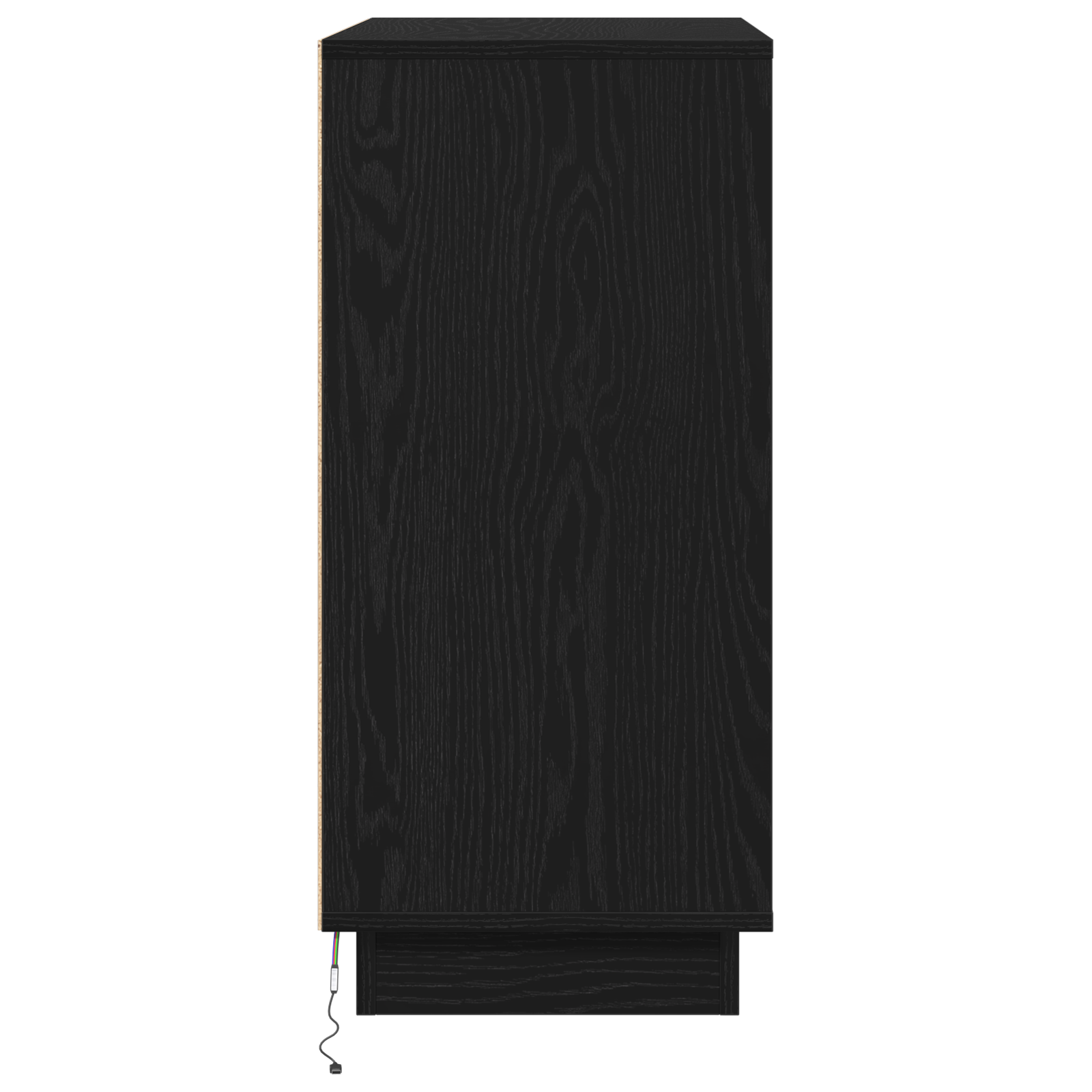 Sideboard with LED Black Oak 71x34.5x75 cm Engineered Wood - Image 8