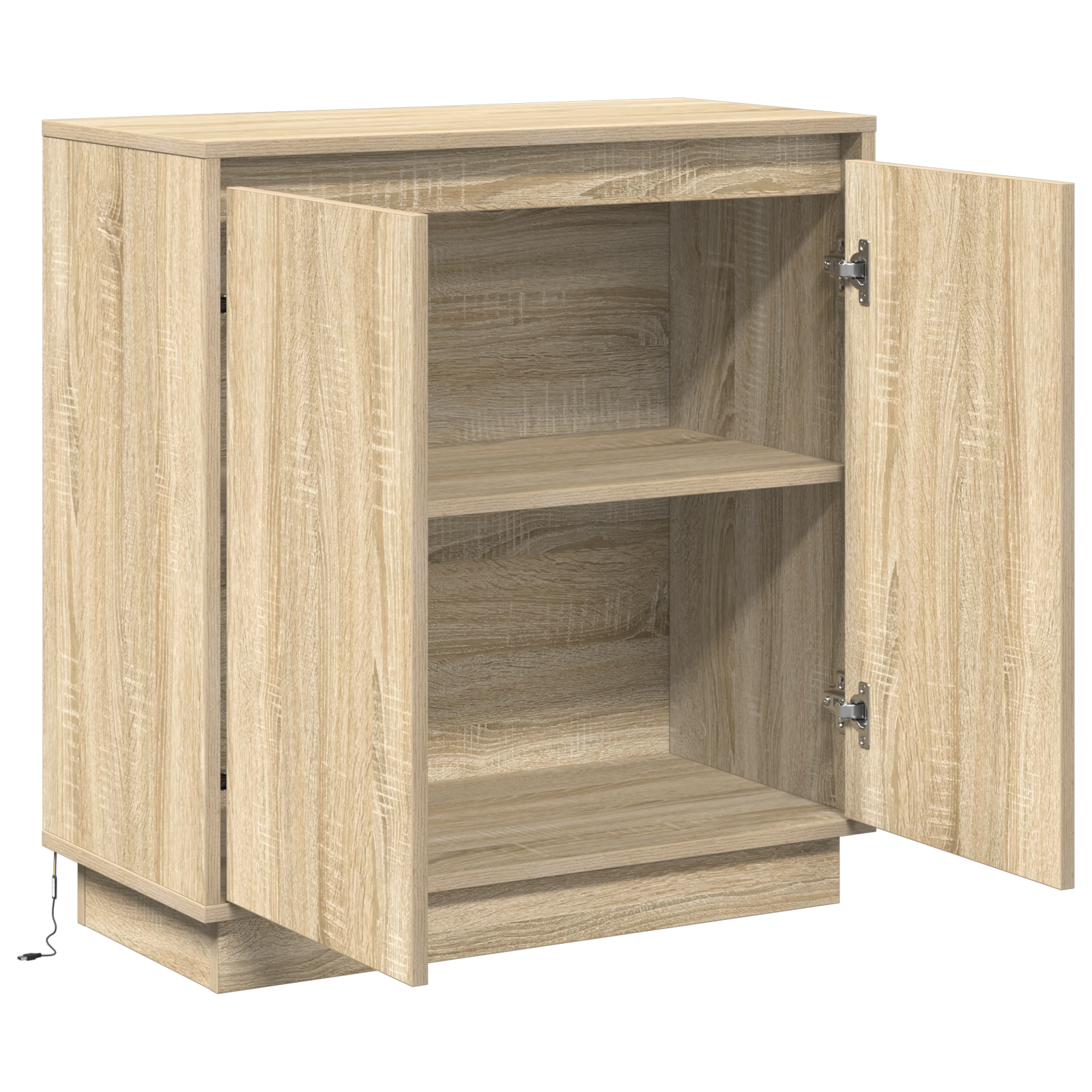 Sideboard with LED in Sonoma Oak - 71 x 34.5 x 75 cm - Made from Engineered Wood - Image 6