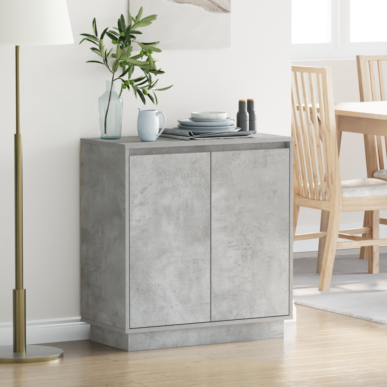 Bedside Tables Concrete Grey Concrete Medium Decorative Inlays