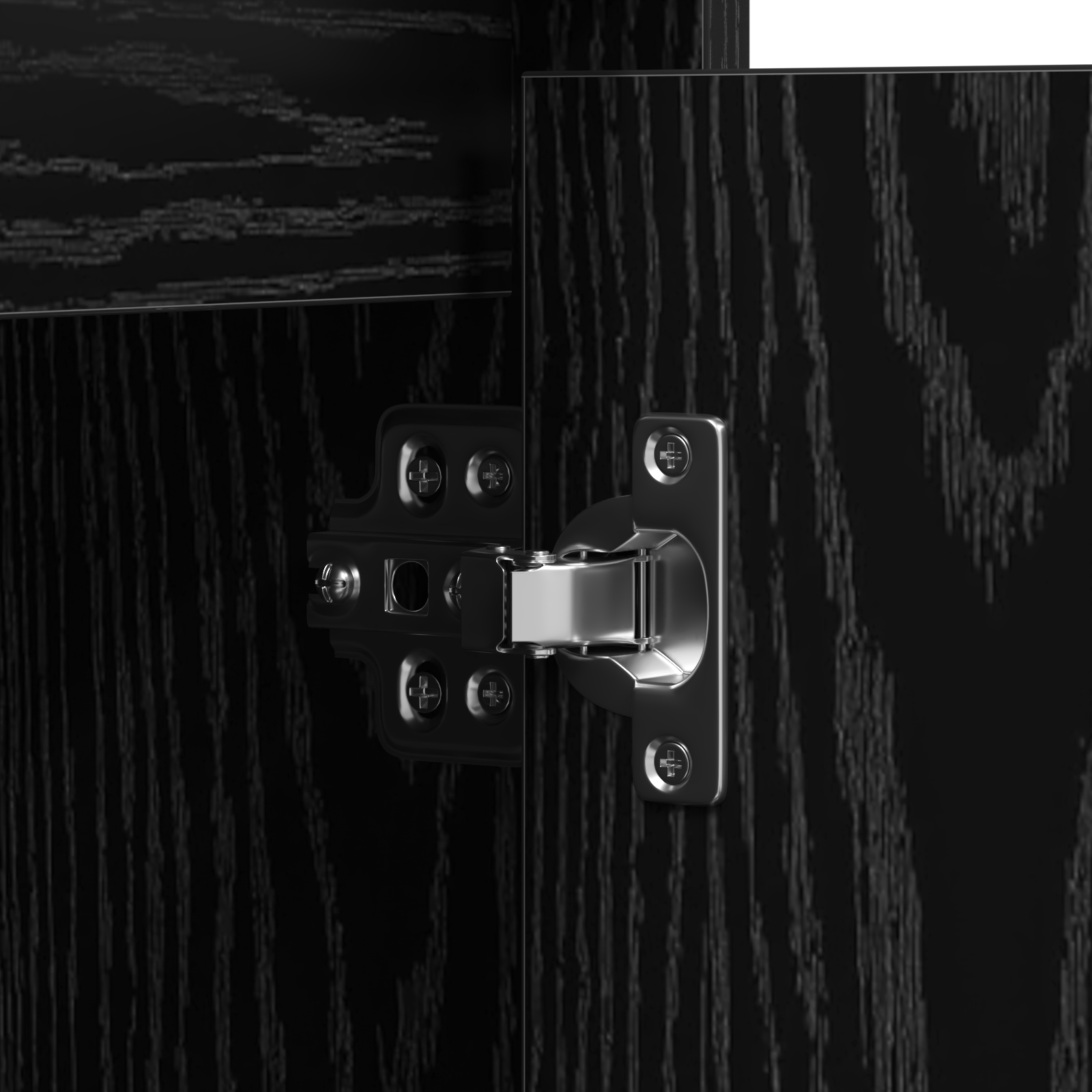 Sideboard with LED Black Oak 71x34,5x75 cm Engineered Wood - Image 11