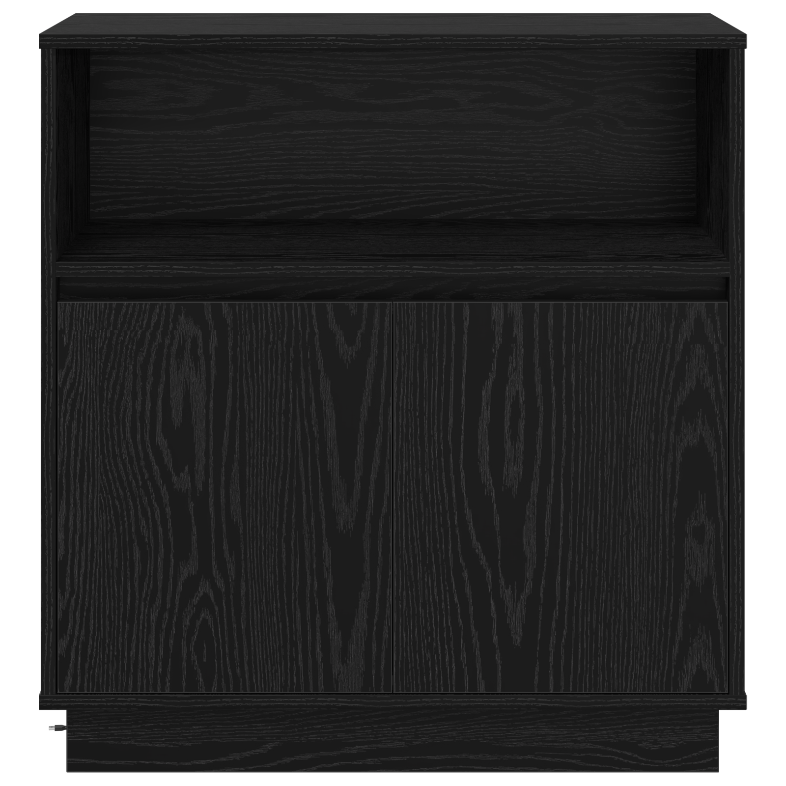 Sideboard with LED Black Oak 71x34,5x75 cm Engineered Wood - Image 7