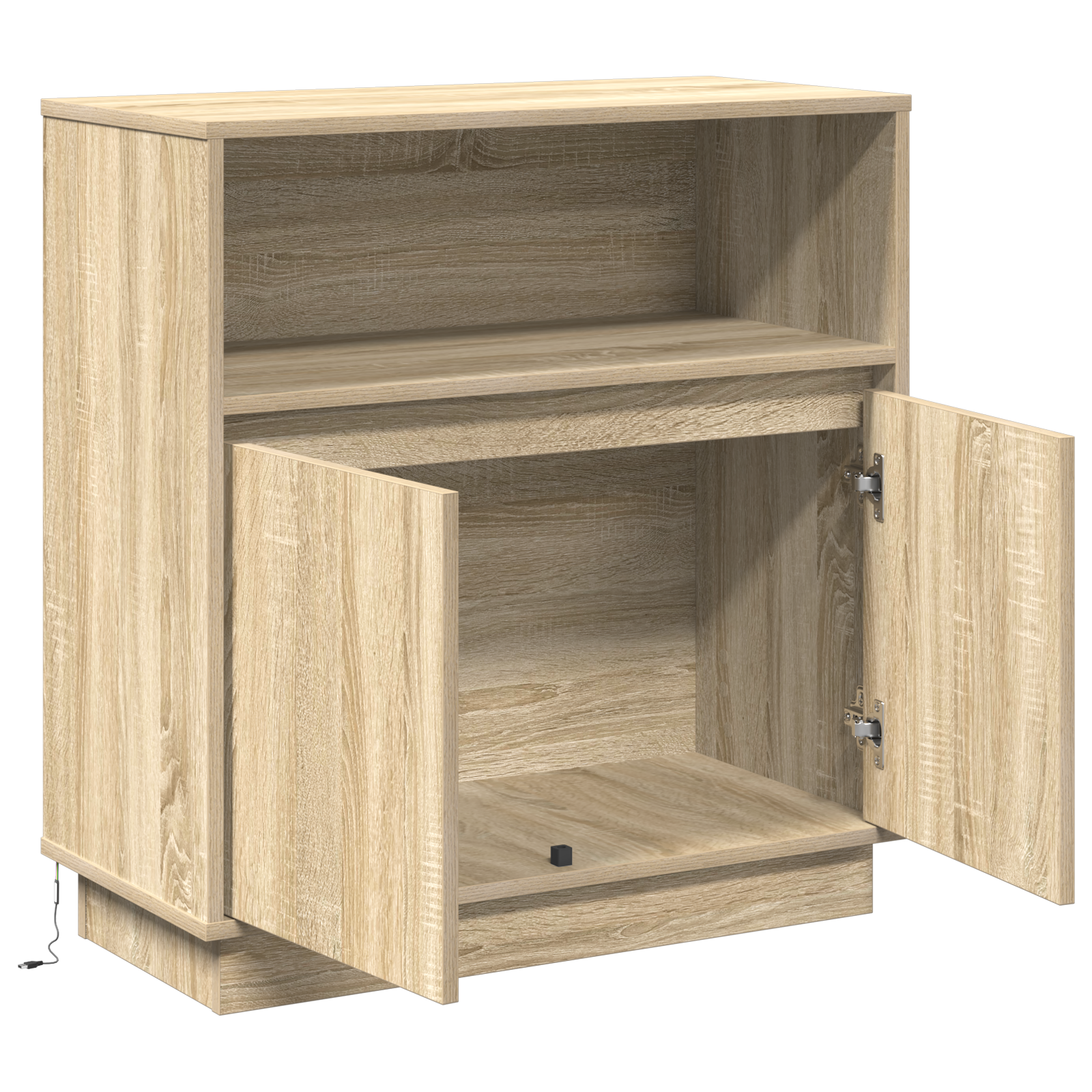 Sideboard with LED Sonoma Oak 71x34,5x75 cm Engineered Wood - Image 6