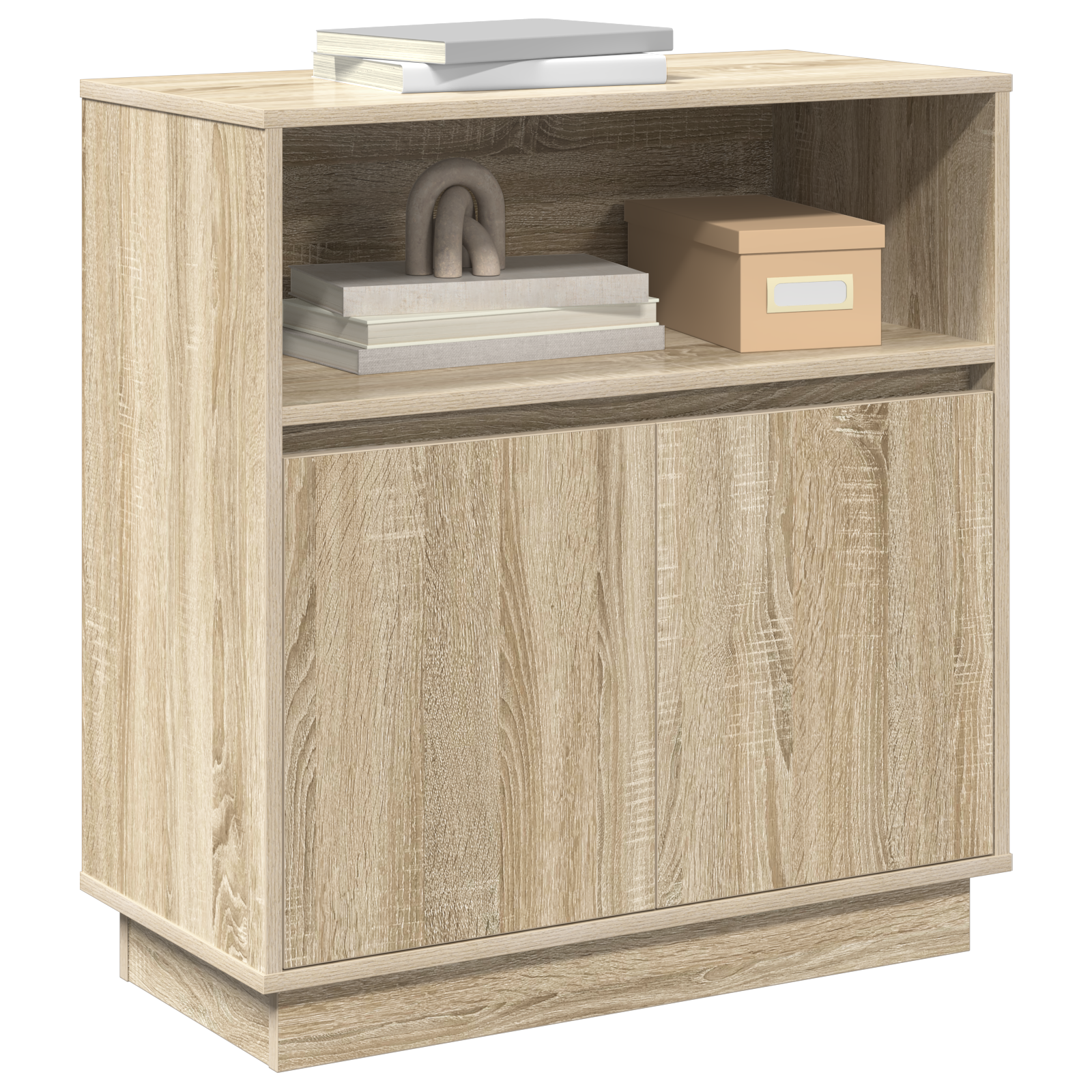 Sideboard with LED Sonoma Oak 71x34,5x75 cm Engineered Wood - Image 3
