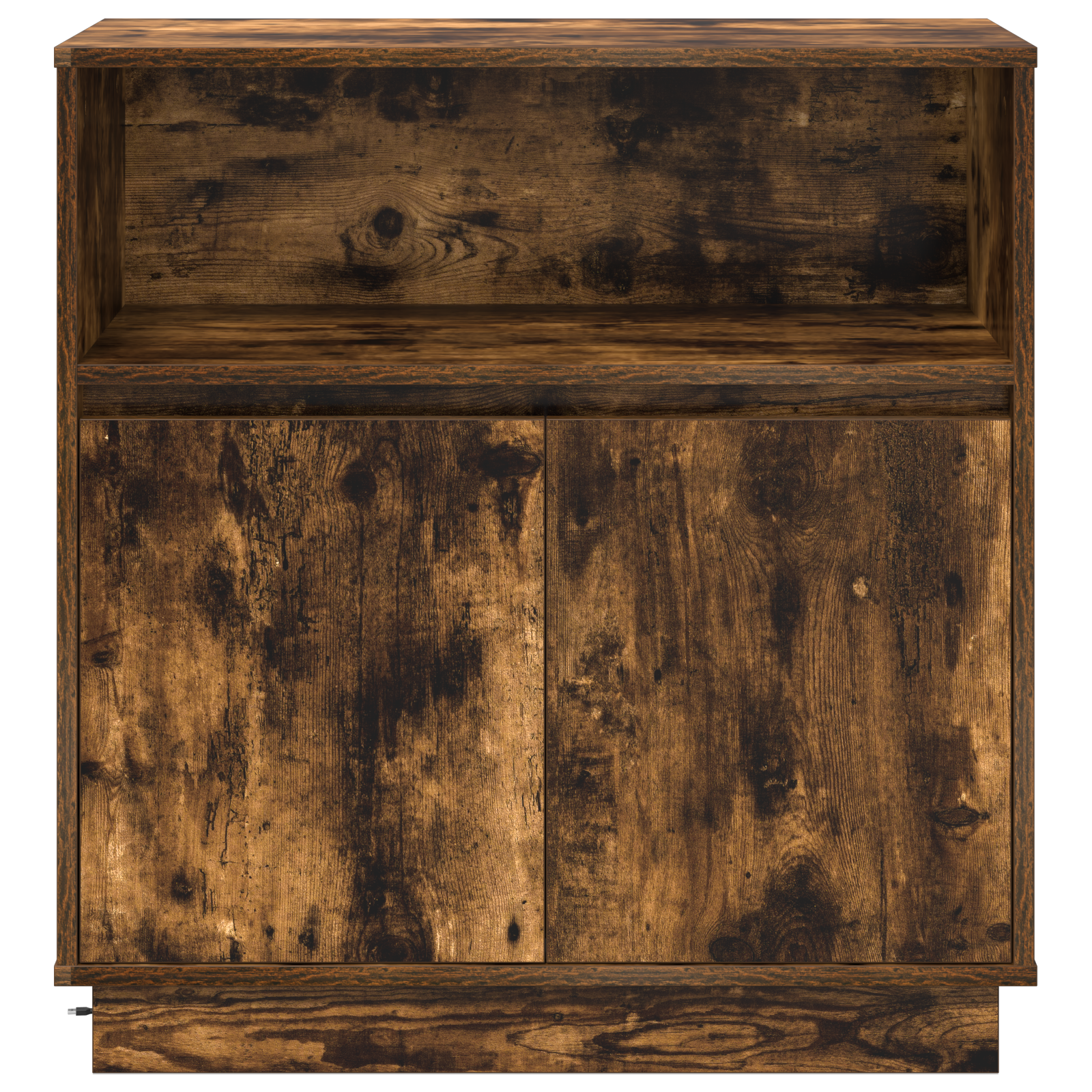 Sideboard with LED Smoked Oak 71x34,5x75 cm Engineered Wood - Image 7