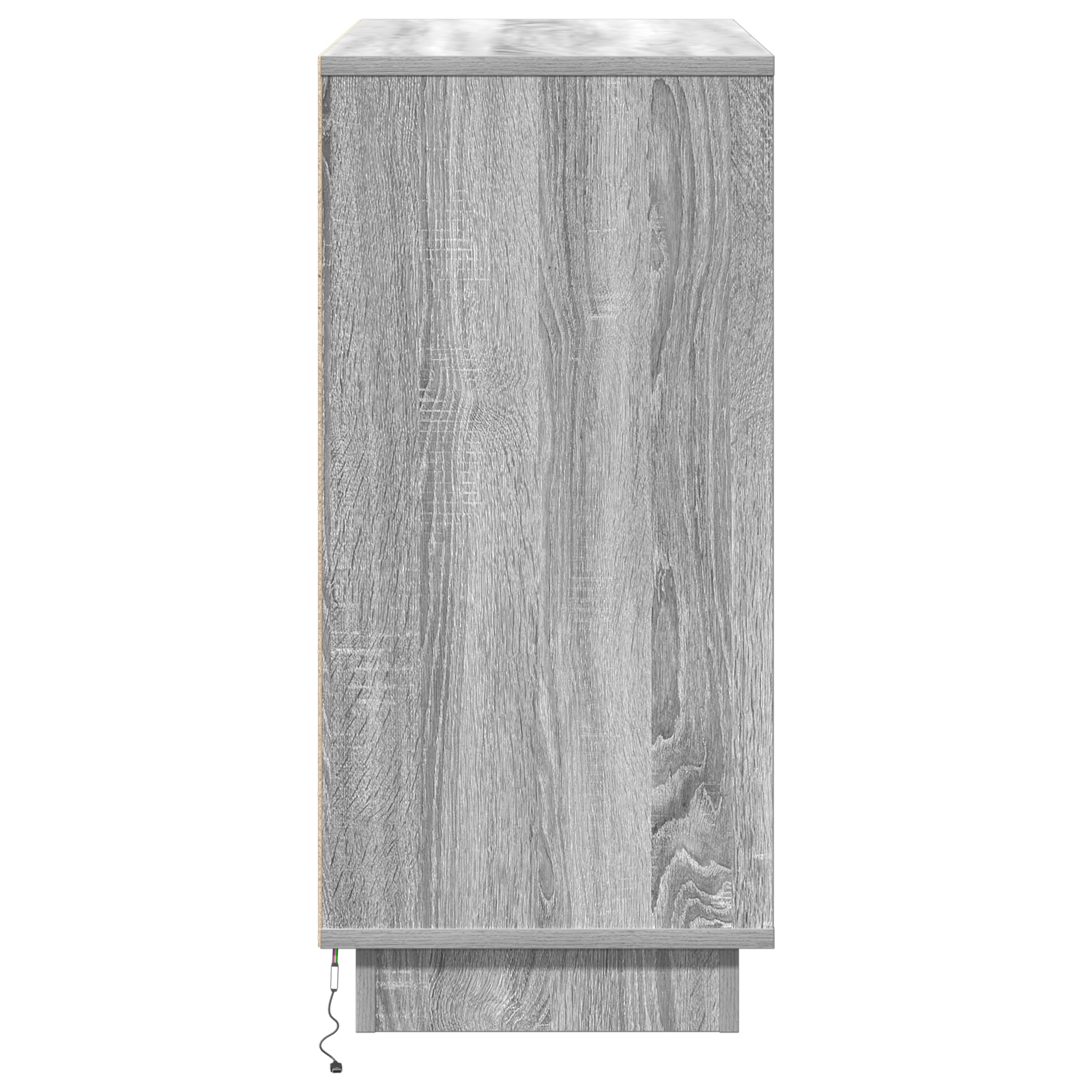 Sideboard with LED Grey Sonoma 71x34,5x75 cm Engineered Wood - Image 8