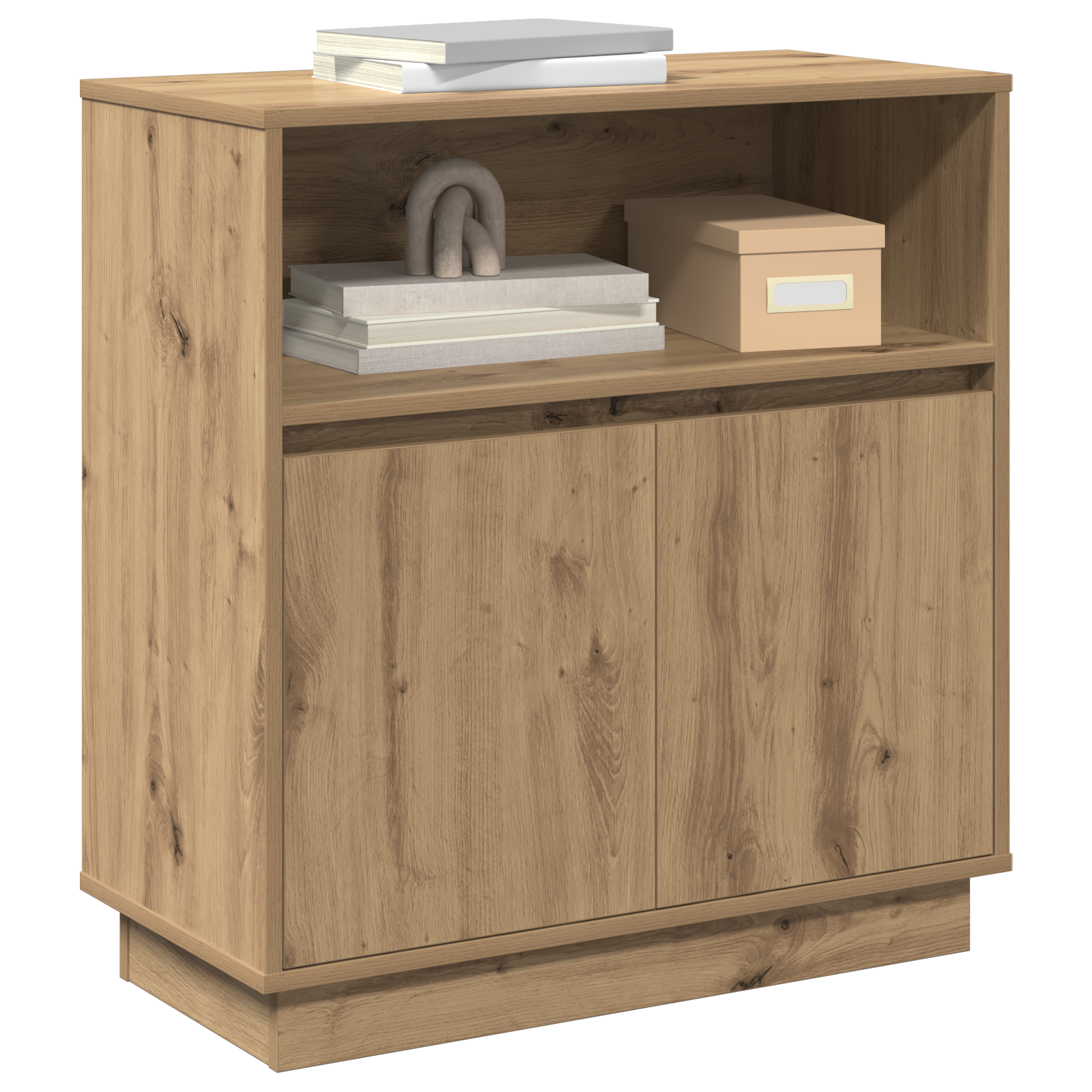 Sideboard with LED Artisan Oak 71x34,5x75 cm Engineered Wood - Image 3