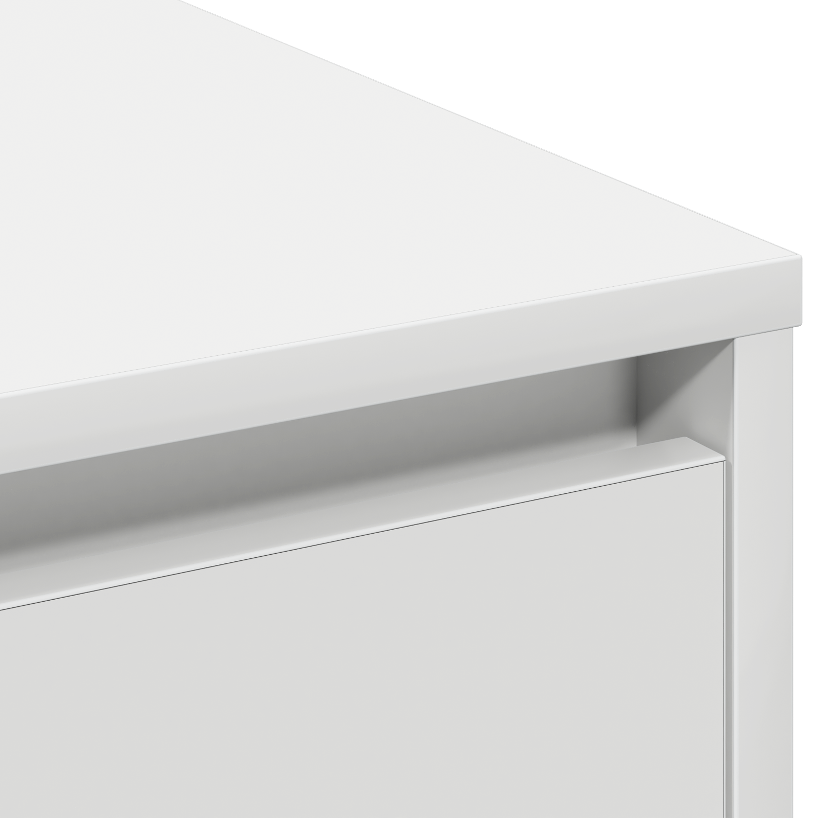 Sideboard with LED - White, 90x32x75 cm, Made of Engineered Wood - Image 10