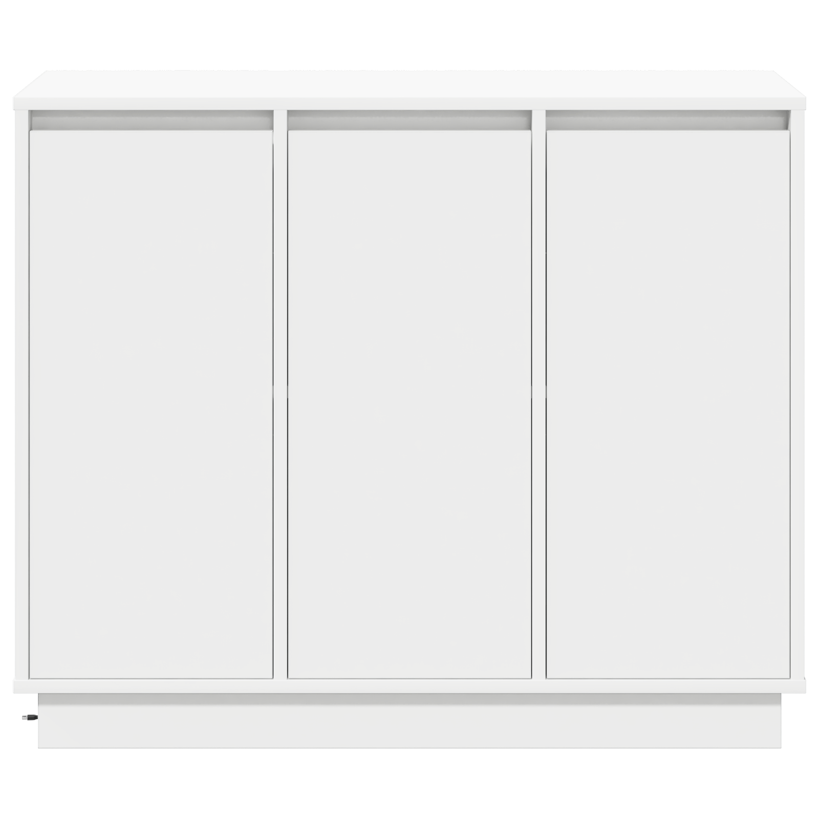 Sideboard with LED - White, 90x32x75 cm, Made of Engineered Wood - Image 7