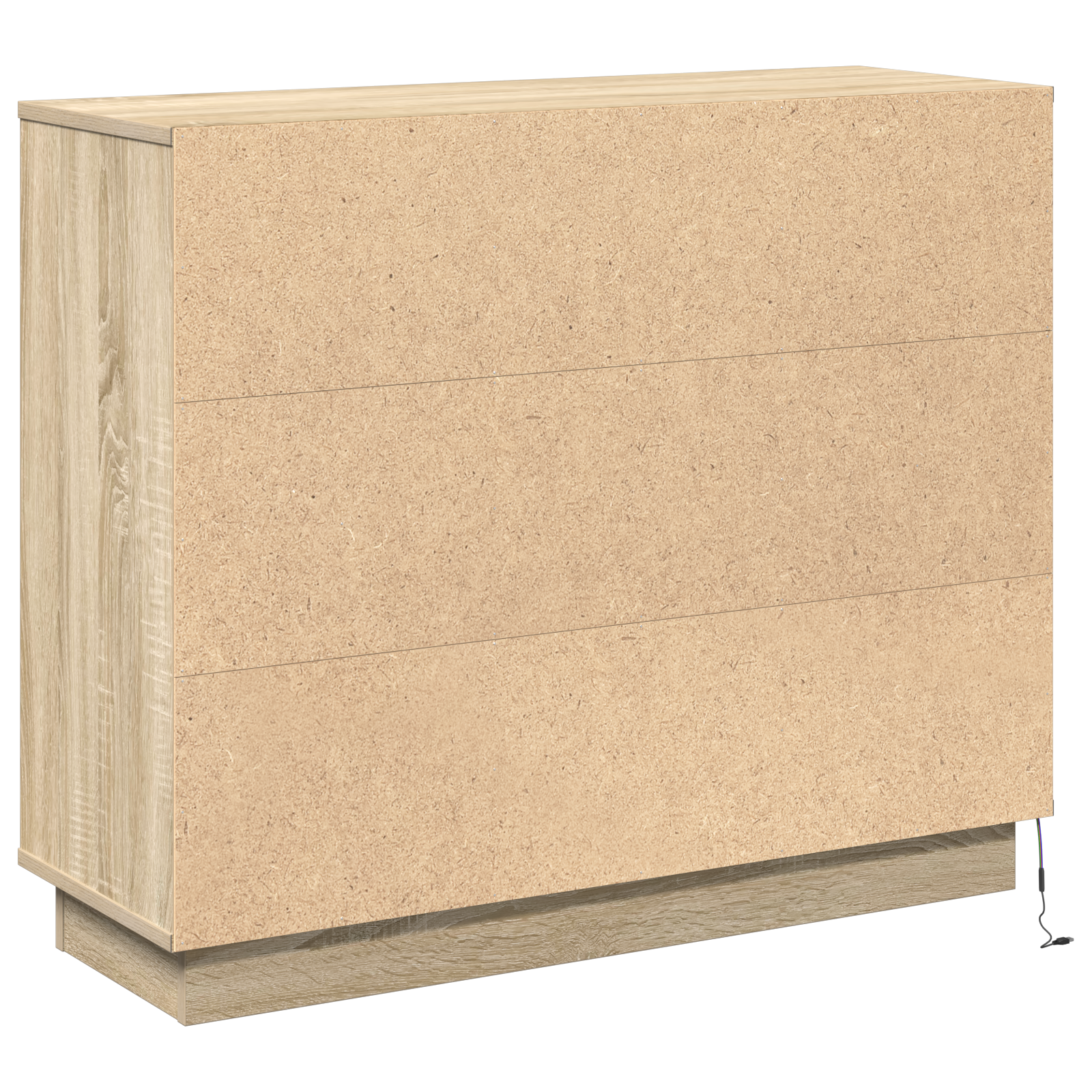 LED Sideboard in Sonoma Oak - 90x32x75 cm - Engineered Wood - Image 9