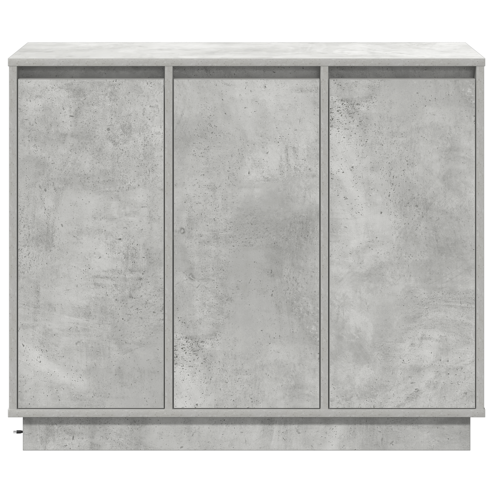 Sideboard with LED in Concrete Grey, 90x32x75 cm, Made of Engineered Wood - Image 7