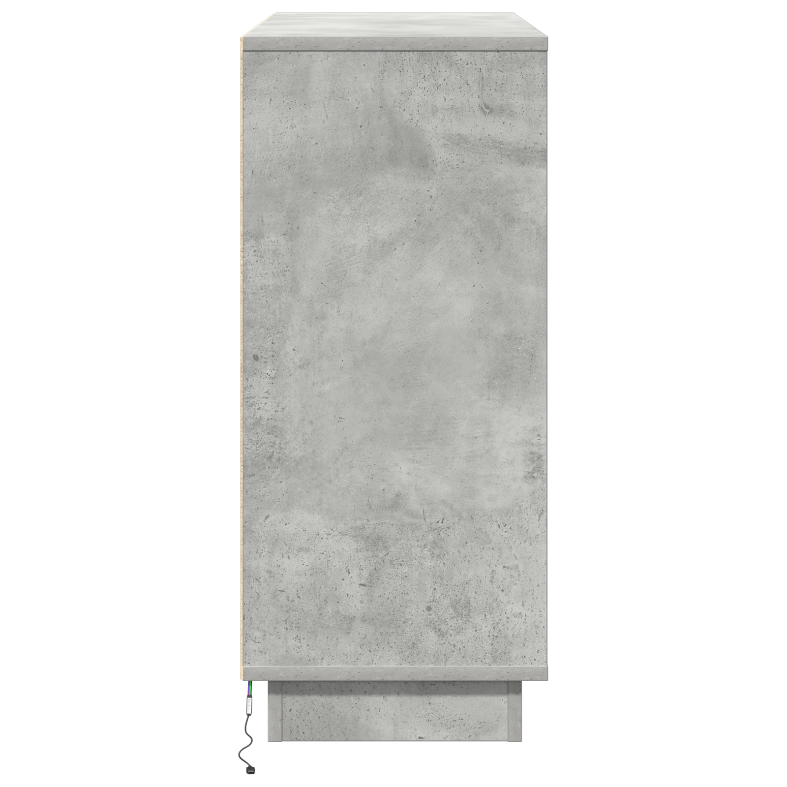 Sideboard with LED in Concrete Grey, 90x32x75 cm, Made of Engineered Wood - Image 8