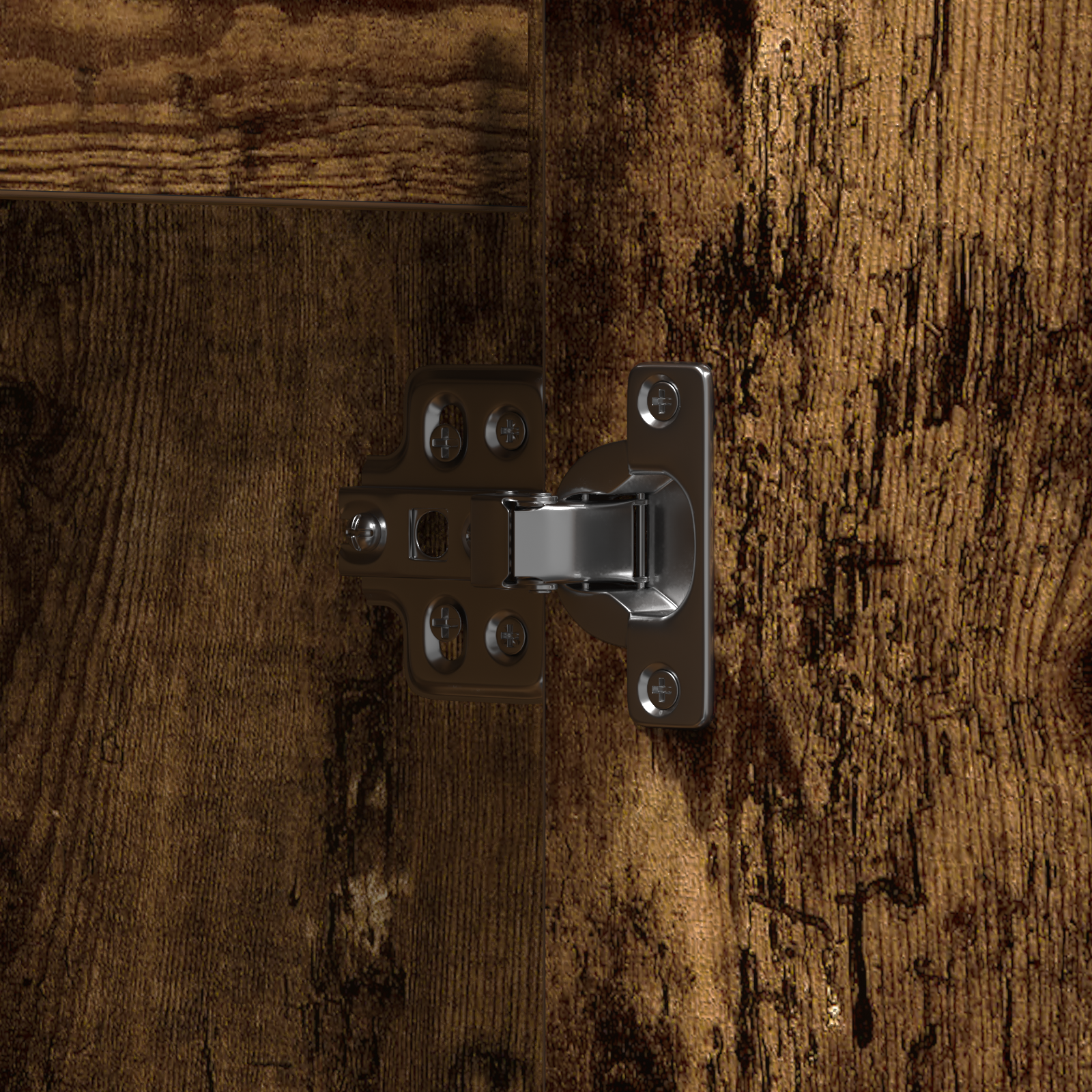 Sideboard with LED in Smoked Oak - 90x32x75 cm - Made of Engineered Wood - Image 11