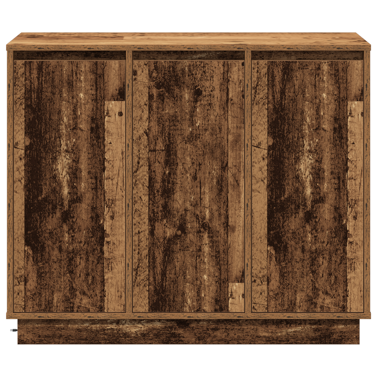 Sideboard with LED - Old Wood - 90x32x75 cm - Engineered Wood - Image 7